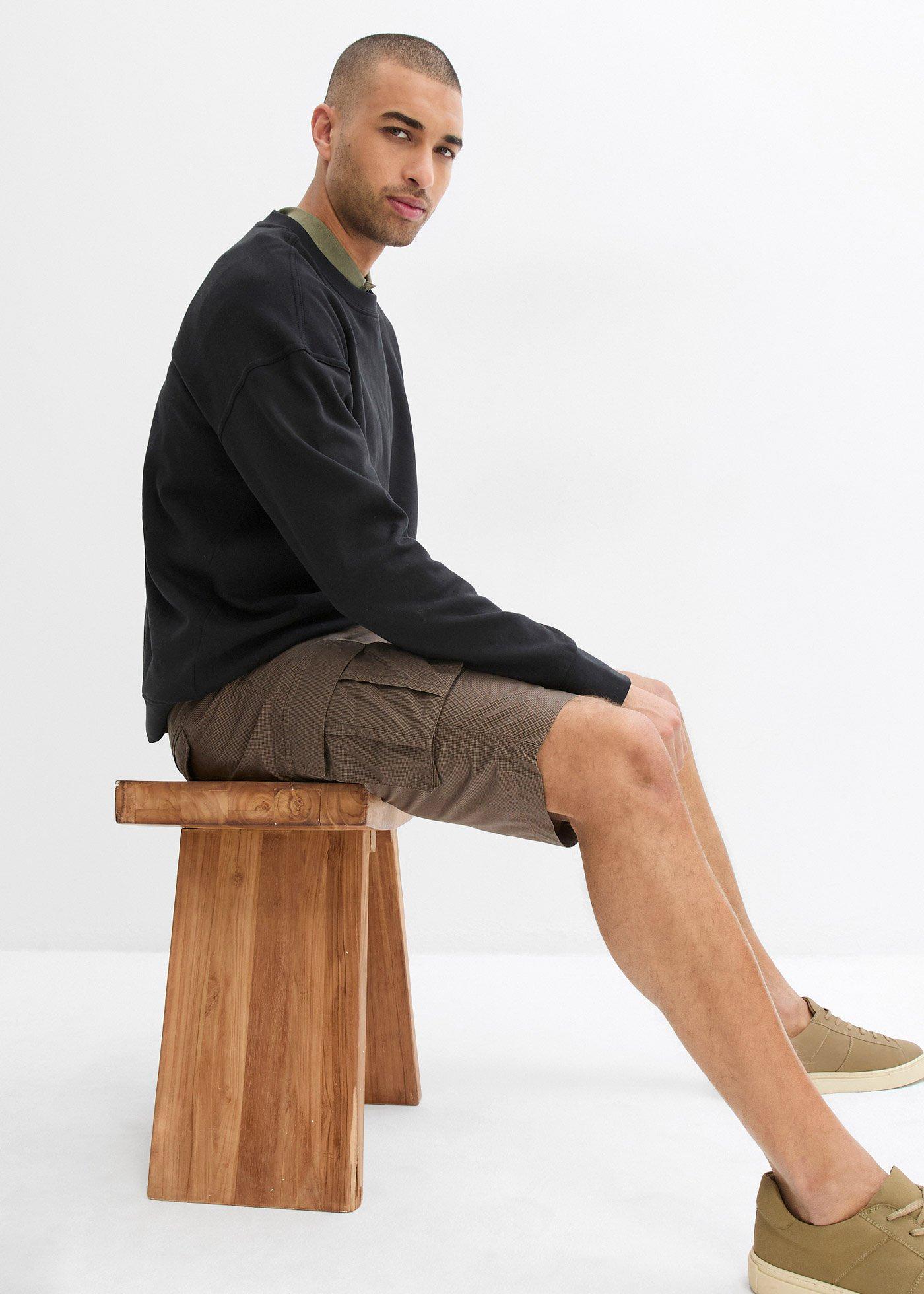 Bermudy bojówki z czystej bawełny, Relaxed Fit - Bonprix
