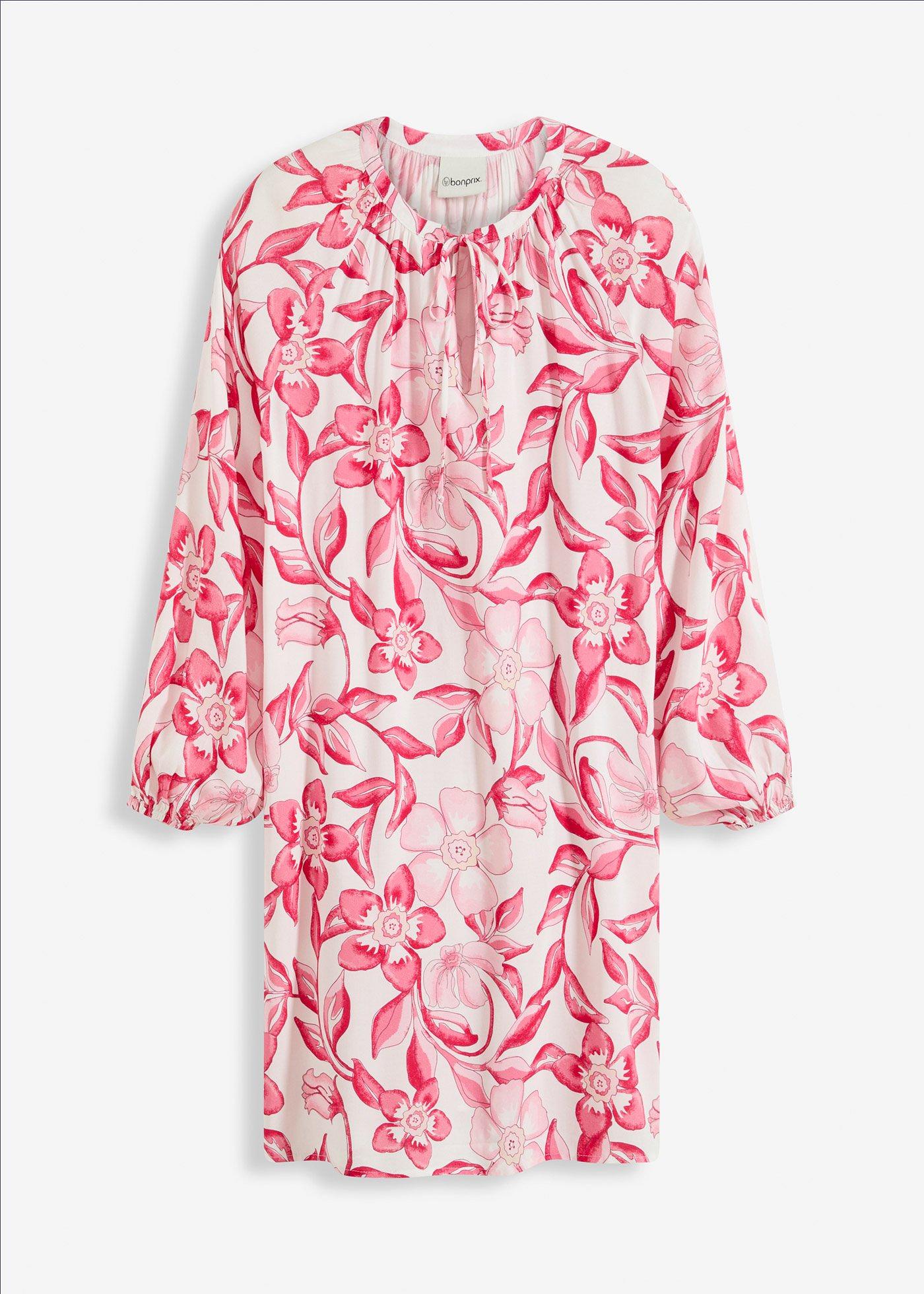 Robe-tunique imprimée en viscose fluide