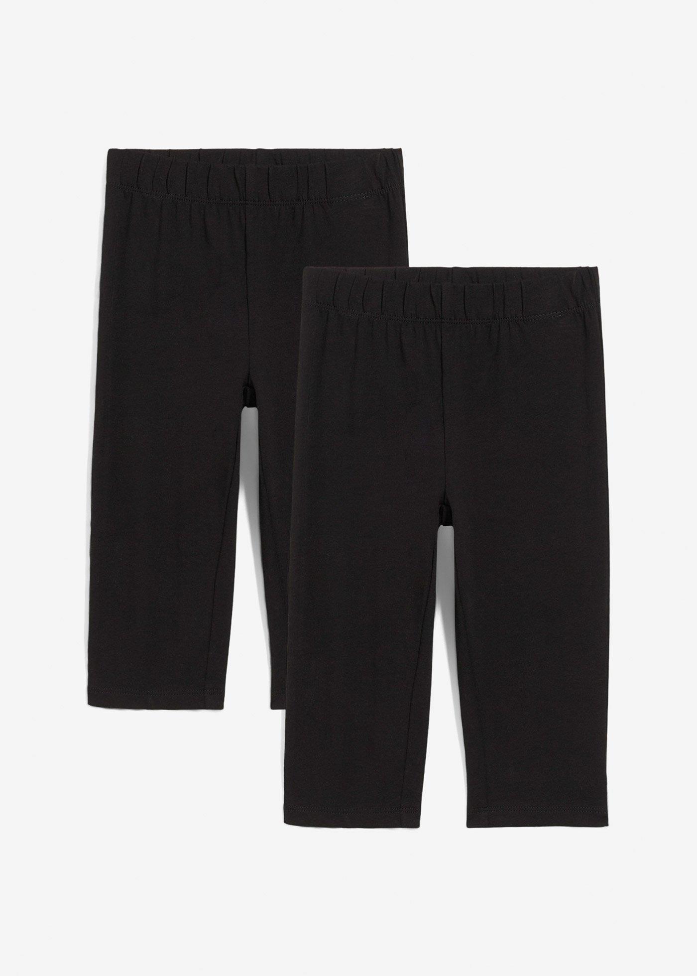 Legginsy rybaczki z elastycznej mieszanki bawełny organicznej (2 pary) - Bonprix