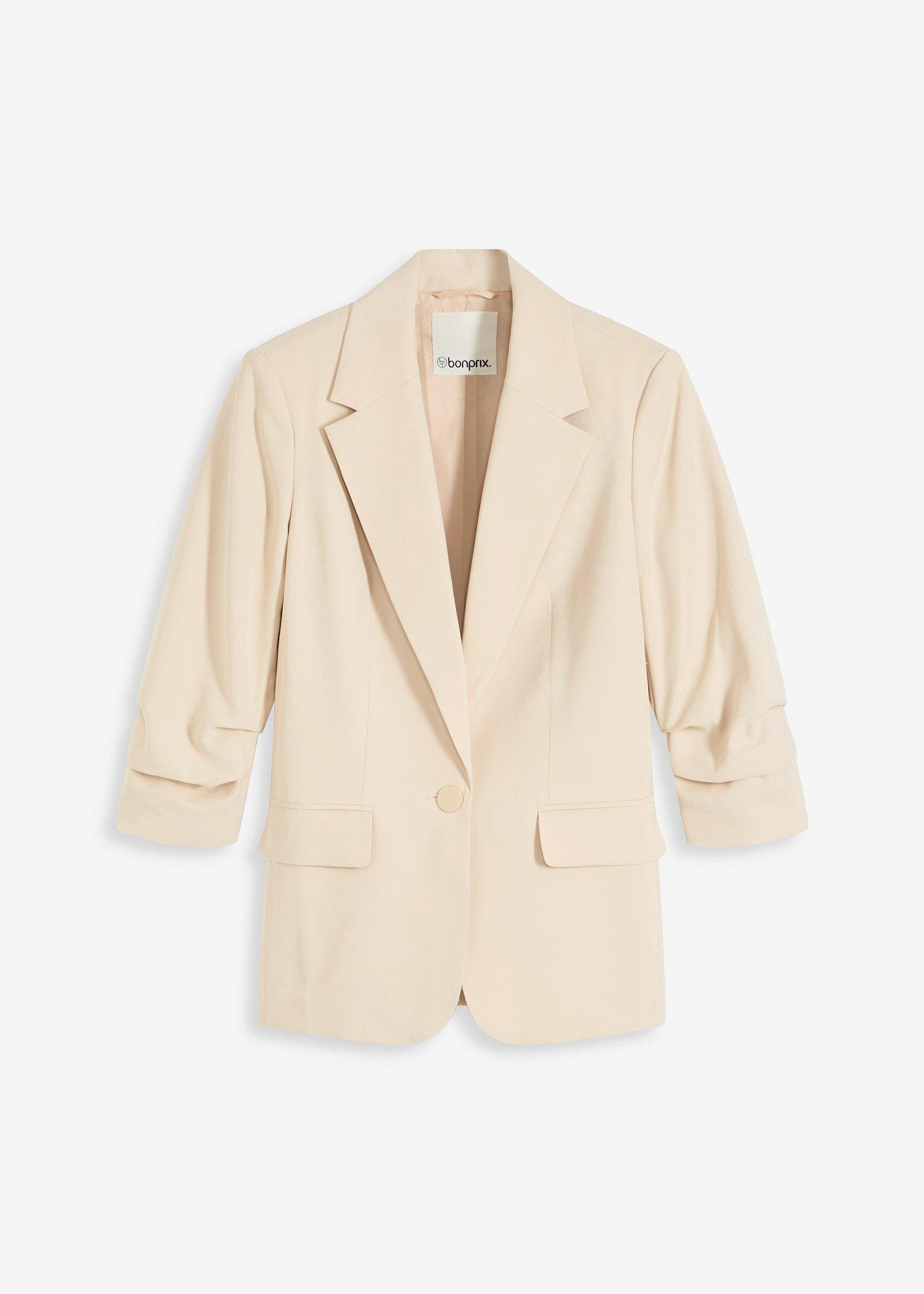 Blazer manches 3/4 ample en viscose