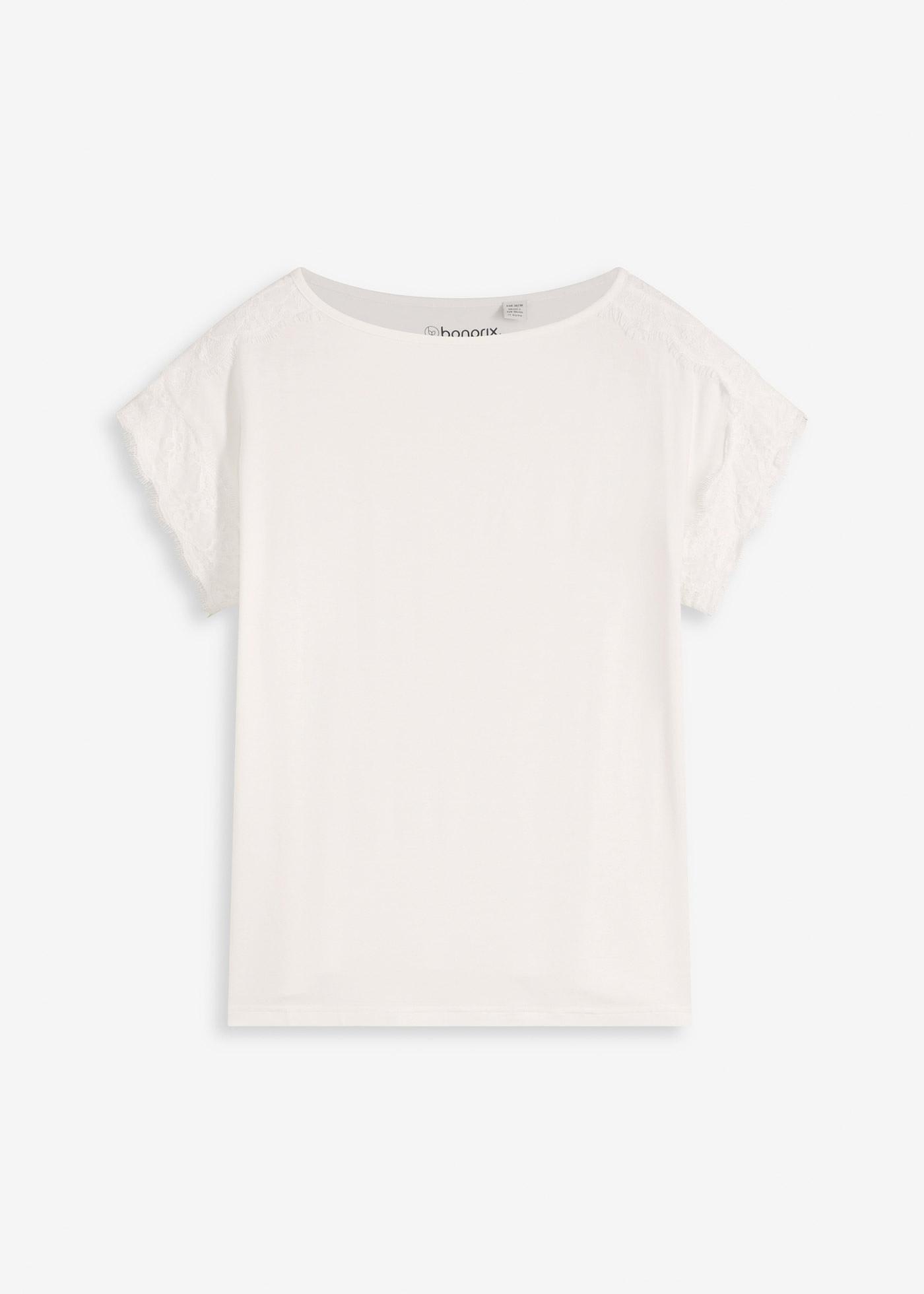 T-shirt en viscose avec dentelle