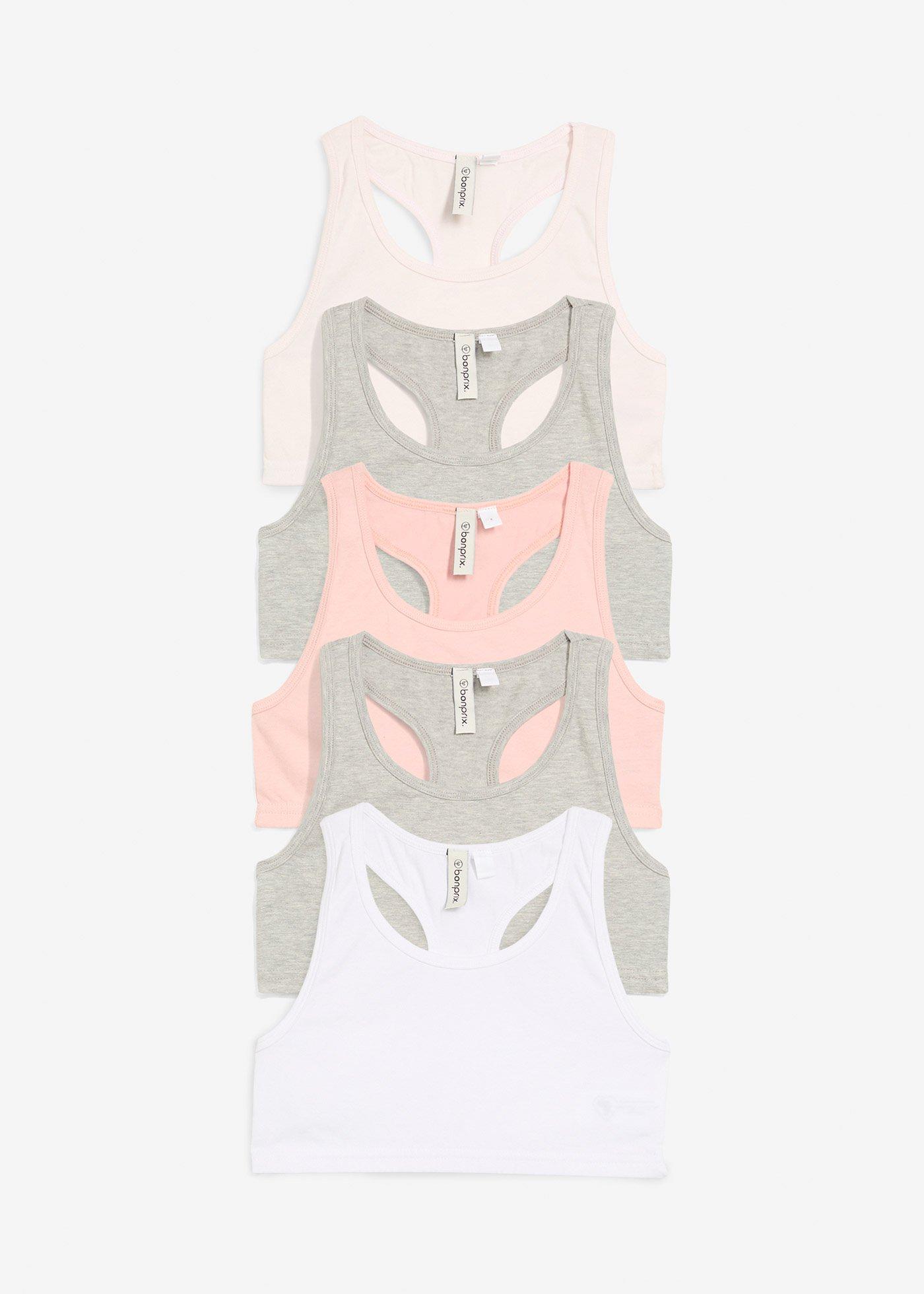 Biustonosz bustier z miękką bawełną (5 szt.) - Bonprix
