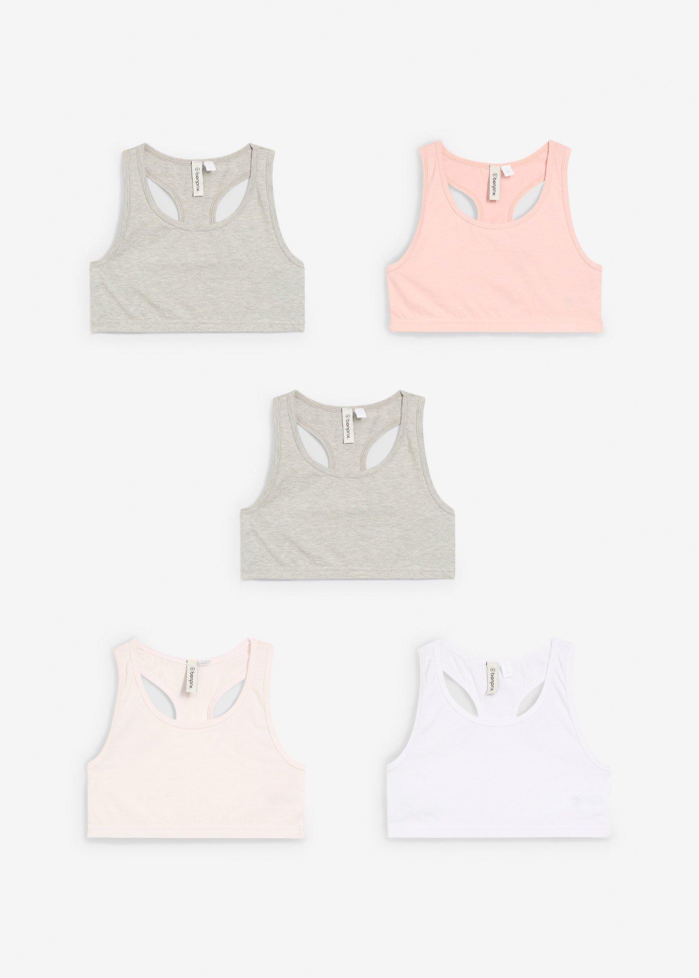 Biustonosz bustier z miękką bawełną (5 szt.) - Bonprix