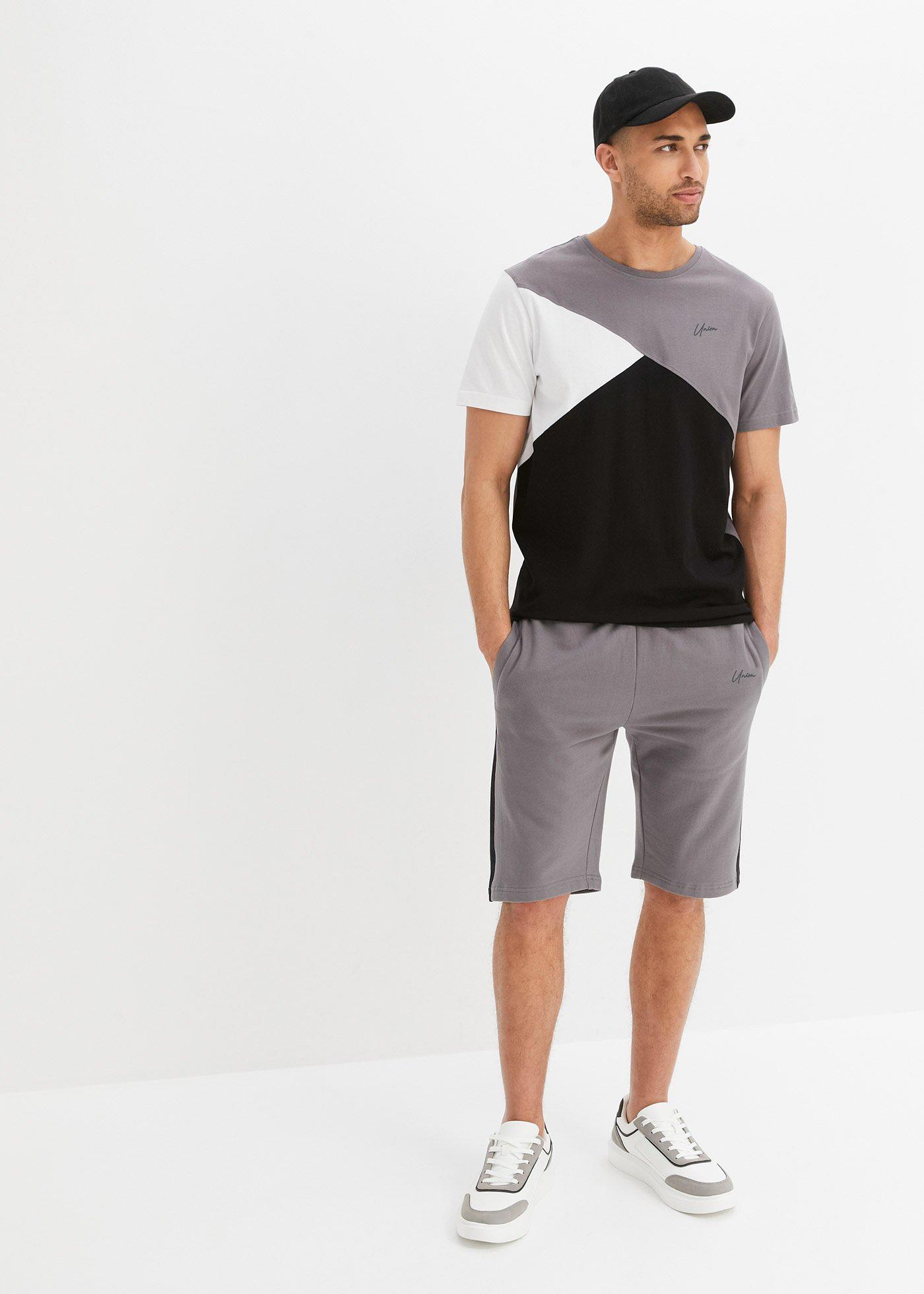 T-shirt + bermudy dresowe (2 części) - Bonprix