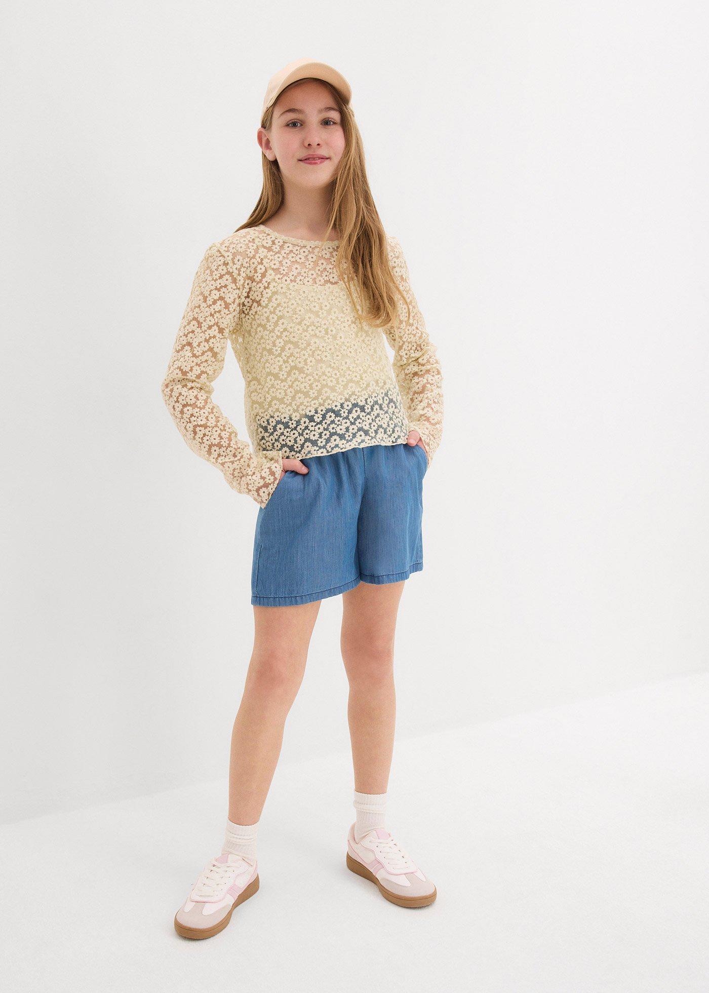 Szorty z gumką w talii z czystej bawełny - Bonprix