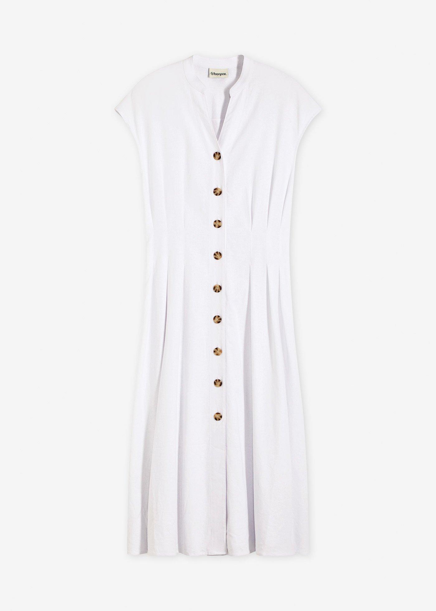 Rochie midi din material lejer, cu in