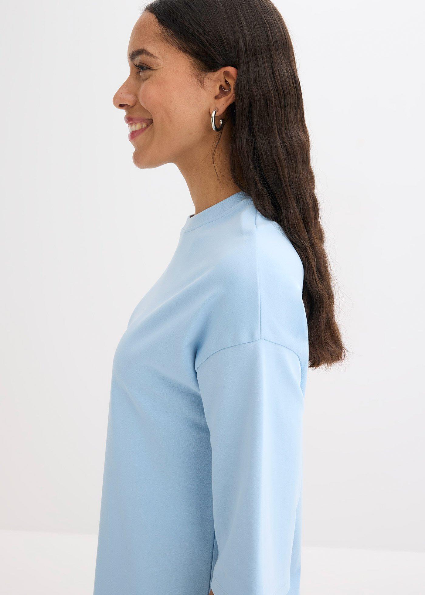 Sukienka T-shirtowa oversize z grubej bawełny organicznej - Bonprix