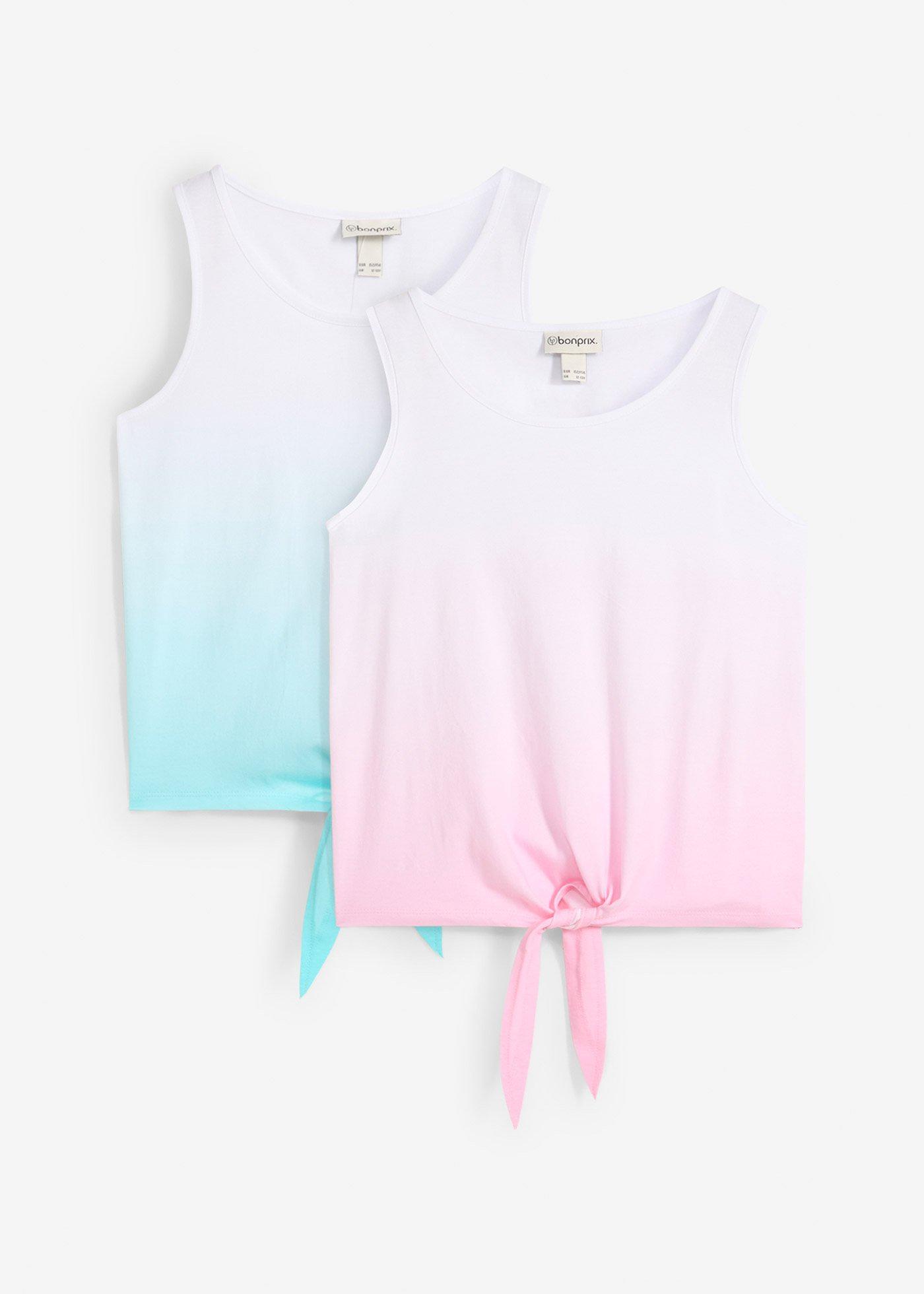 Top (2 szt.) z czystej bawełny organicznej - Bonprix