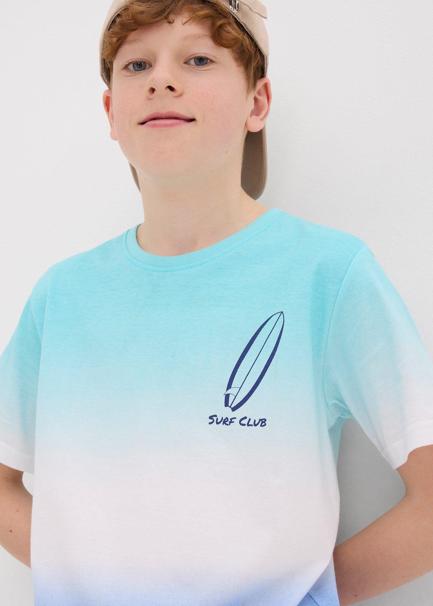 T-shirt z gradientowym nadrukiem z bawełny organicznej - Bonprix