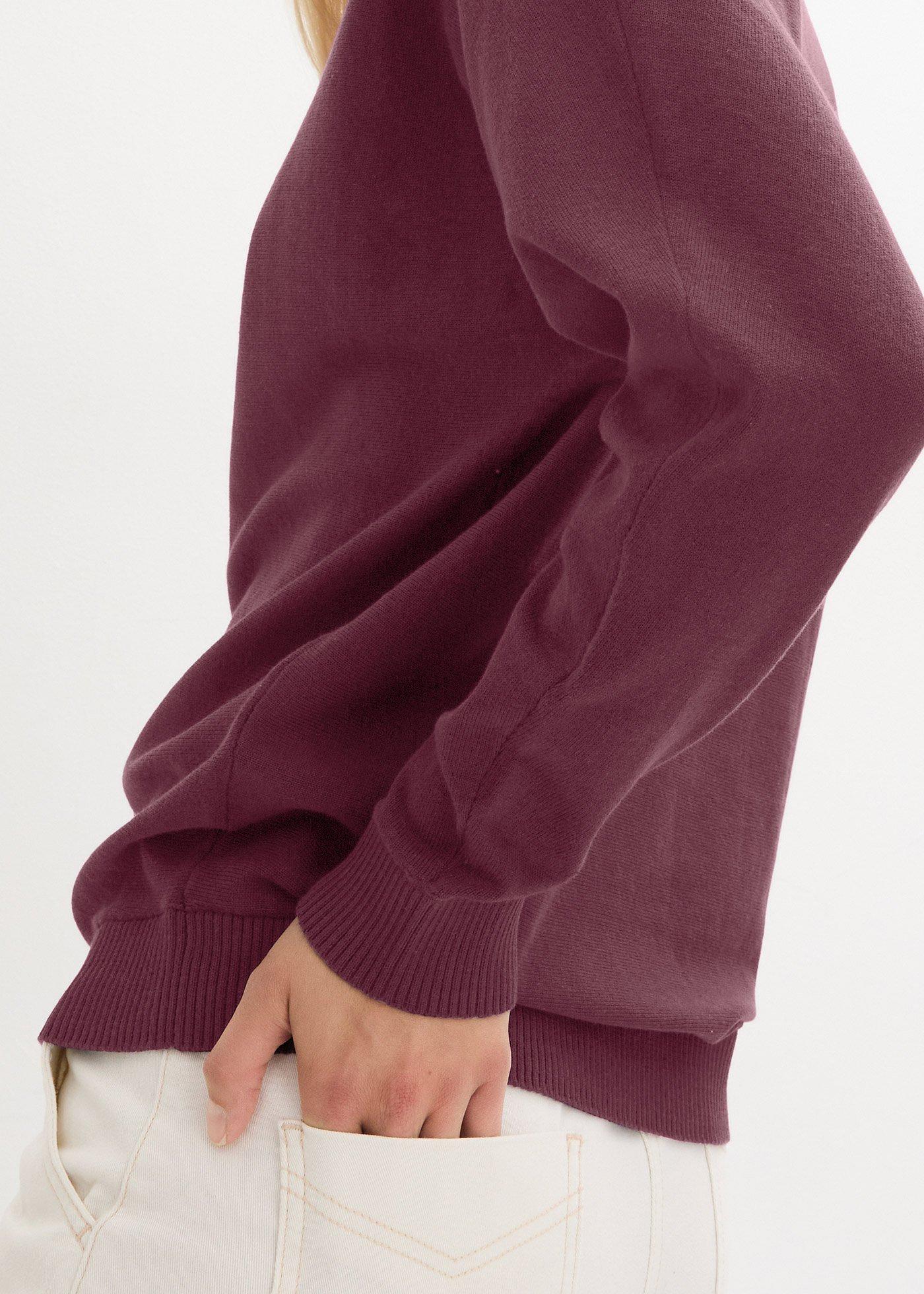 Sweter z rękawami typu nietoperz - Bonprix