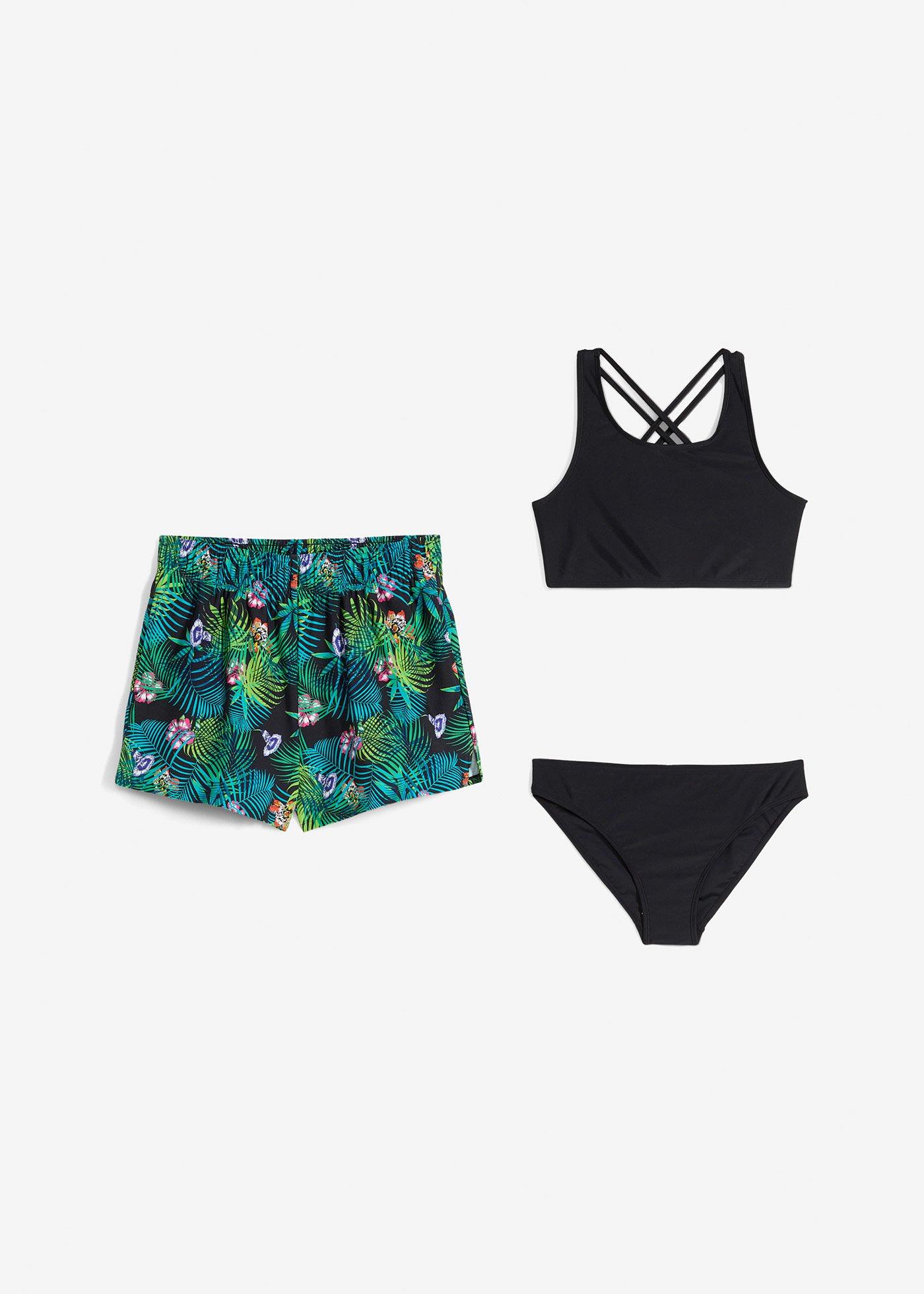 Bikini + szorty (komplet 3-cz.) - Bonprix