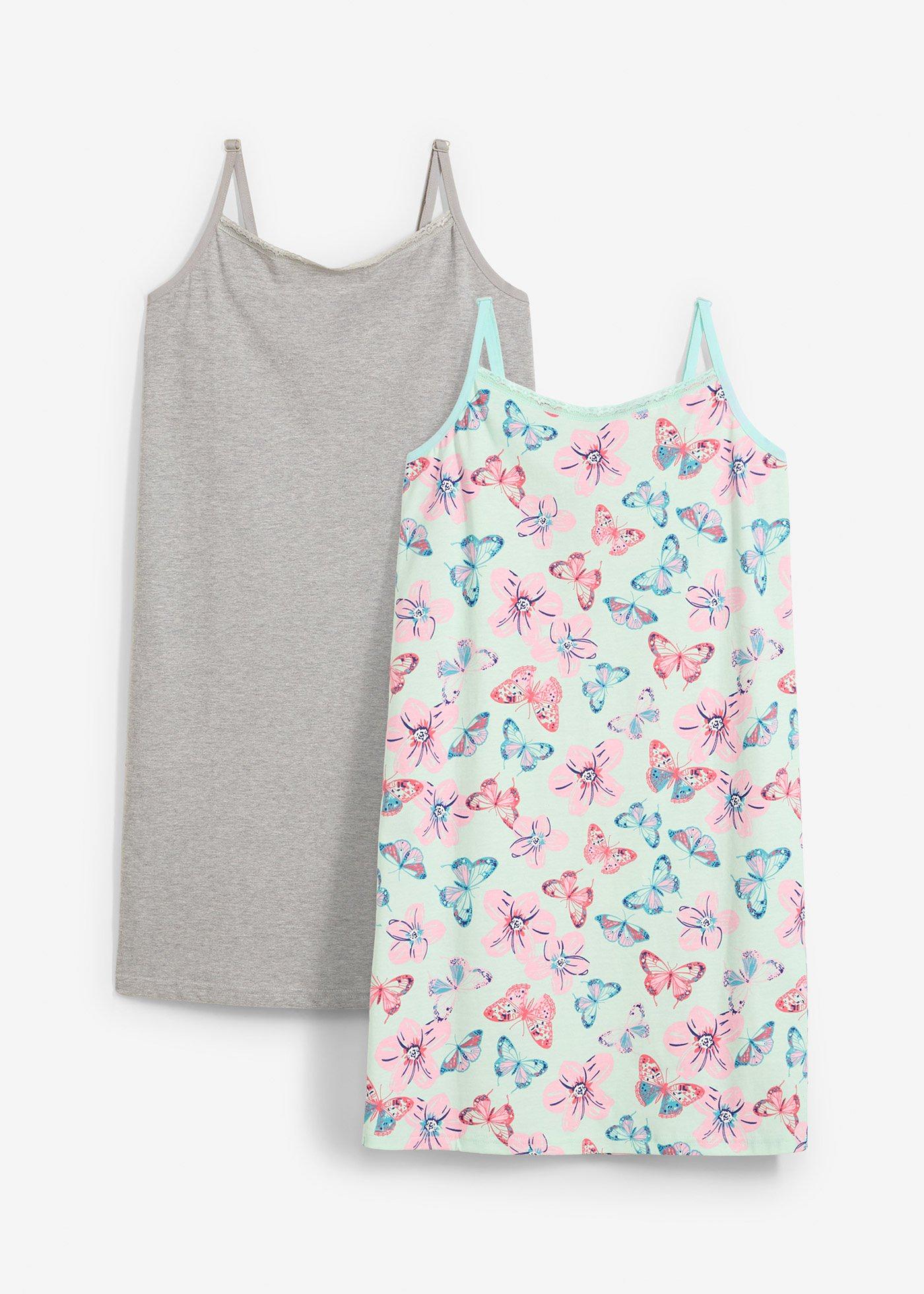 Koszula nocna z miękką bawełną organiczną (2 szt.) - Bonprix