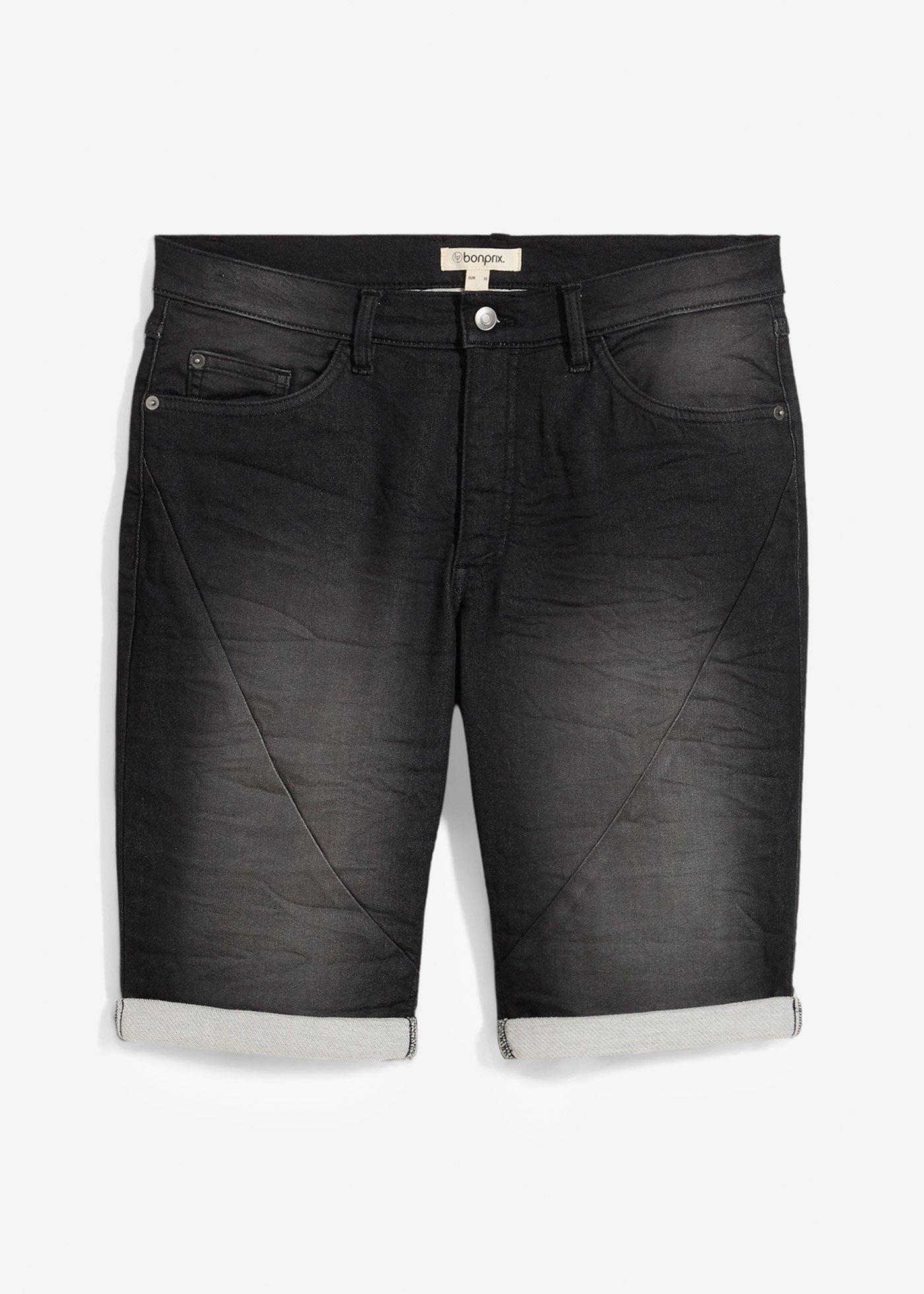 Bermuda en molleton effet jean, loose