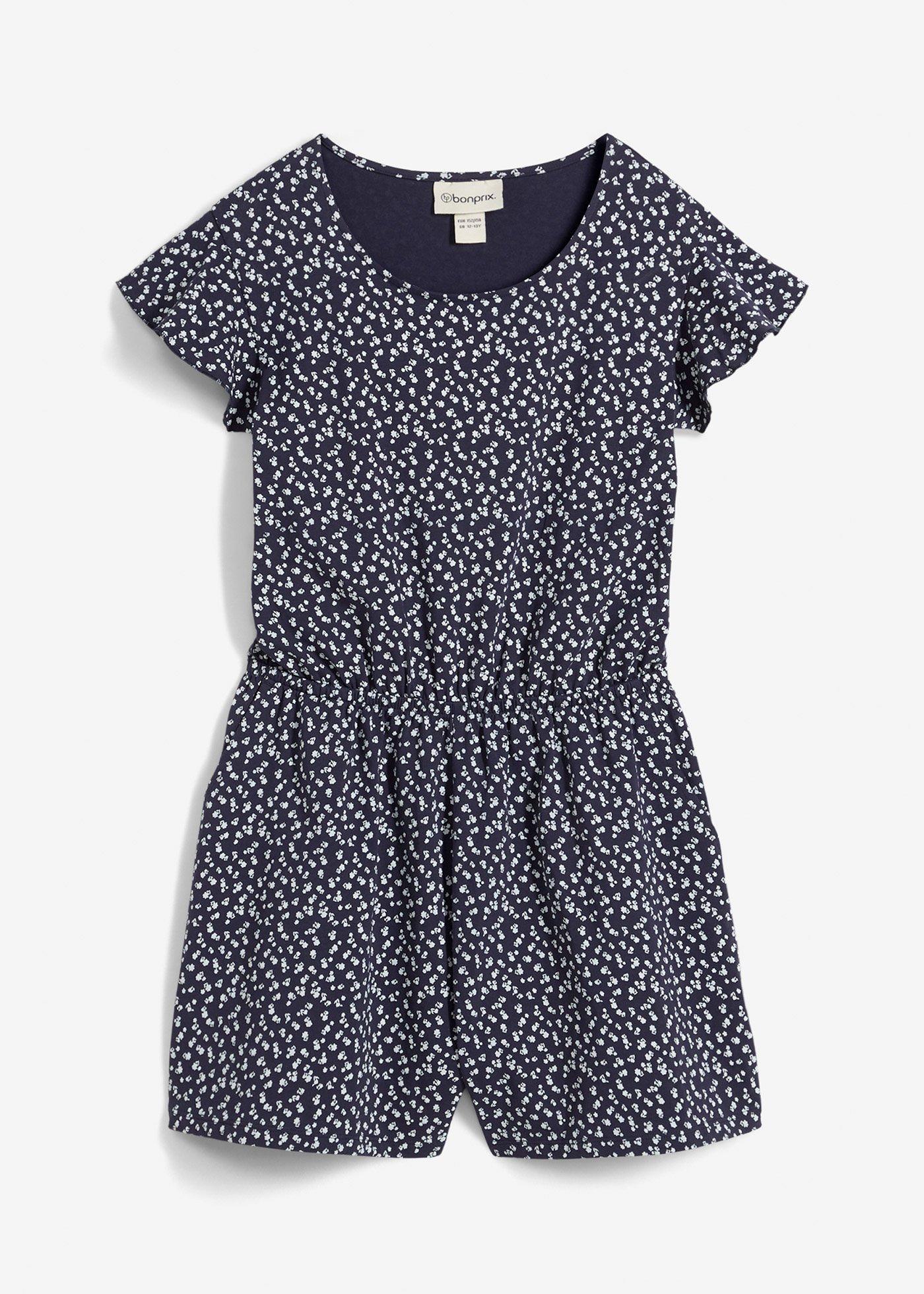 Kombinezon z dżerseju z elastycznego materiału z bawełną organiczną - Bonprix