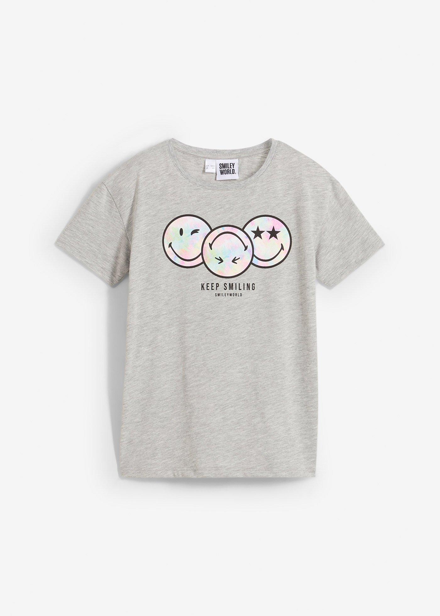 T-shirt z uśmieszkami - Bonprix