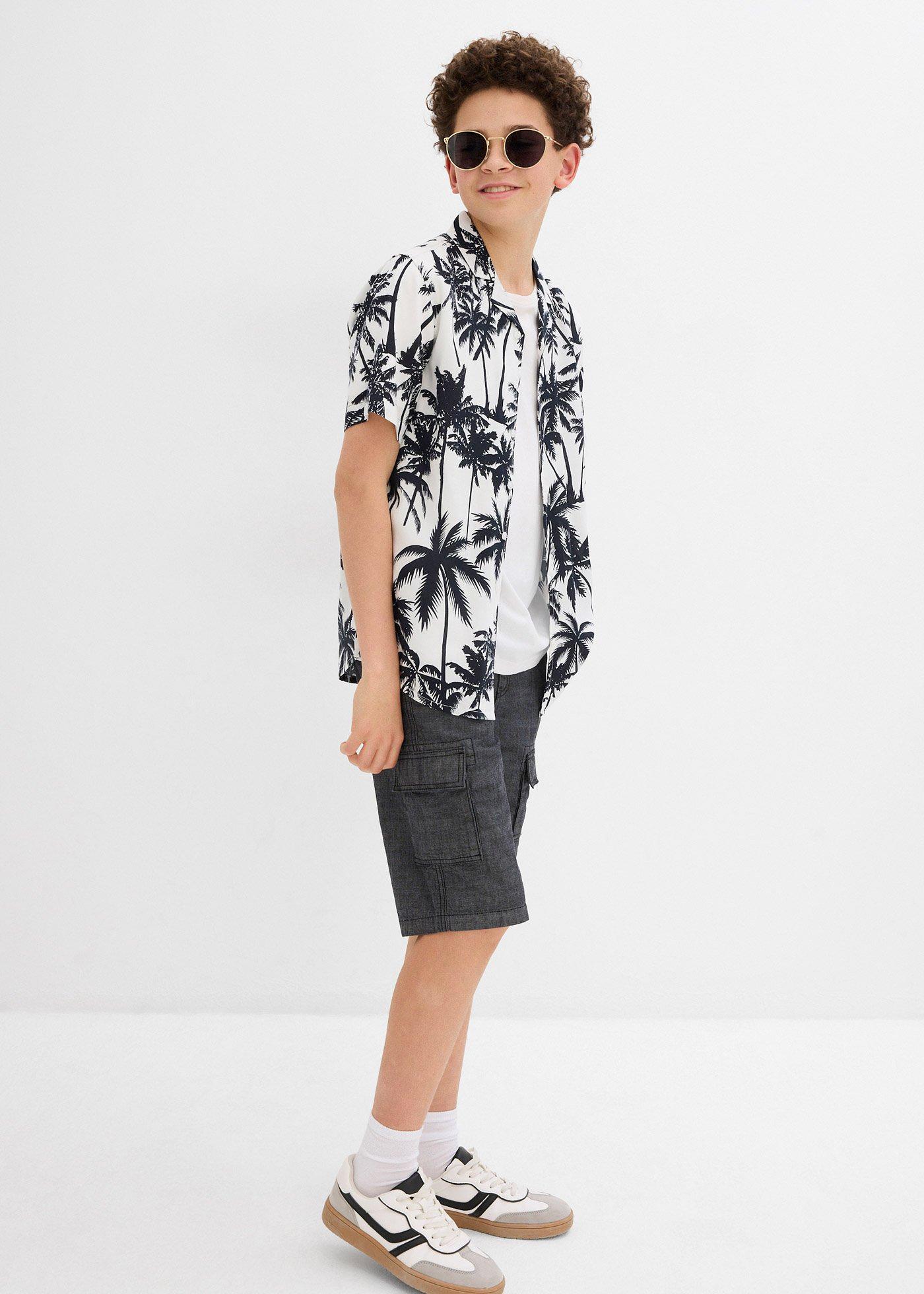 Koszula z krótkim rękawem z miękkiej wiskozy - Bonprix