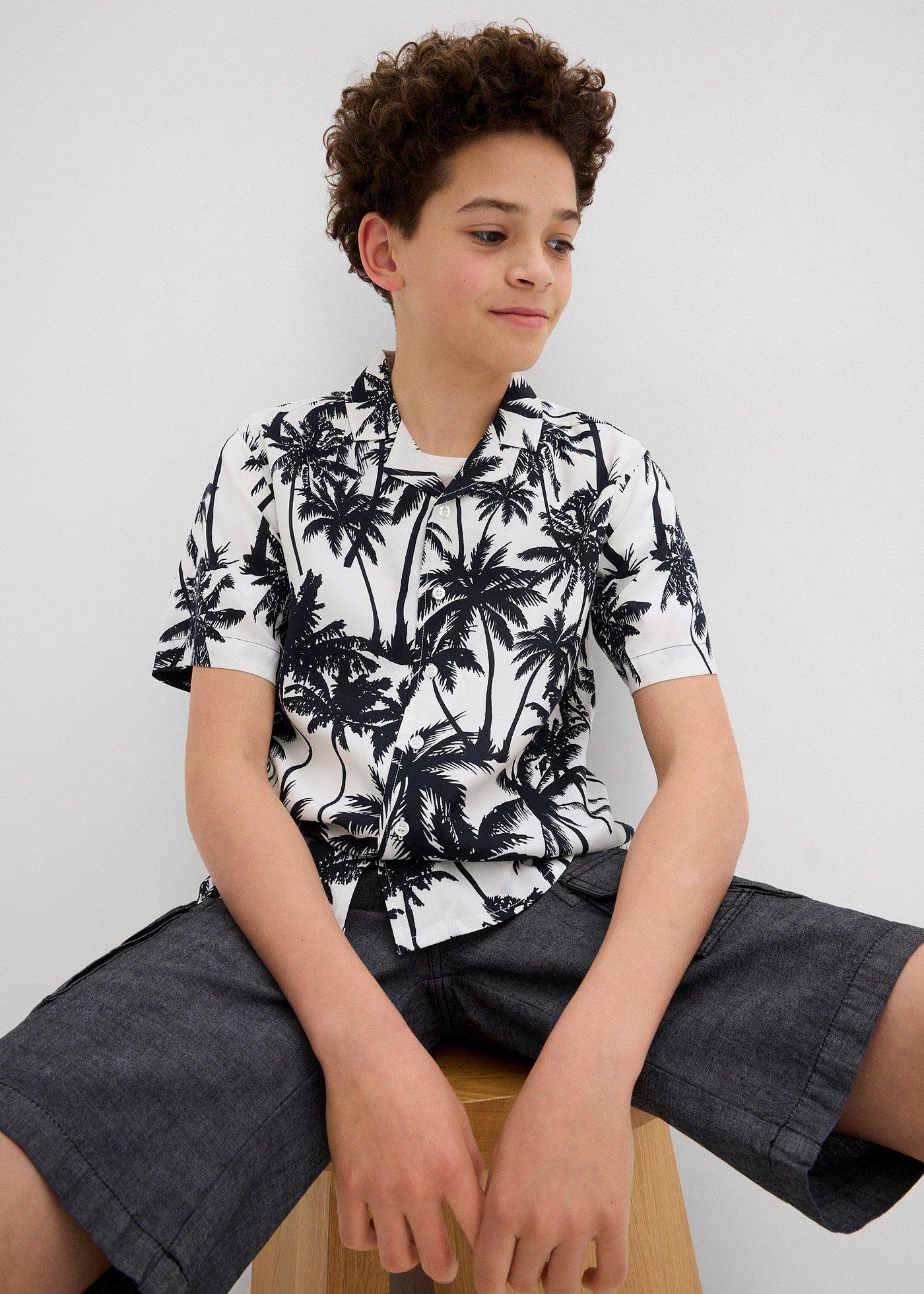 Koszula z krótkim rękawem z miękkiej wiskozy - Bonprix