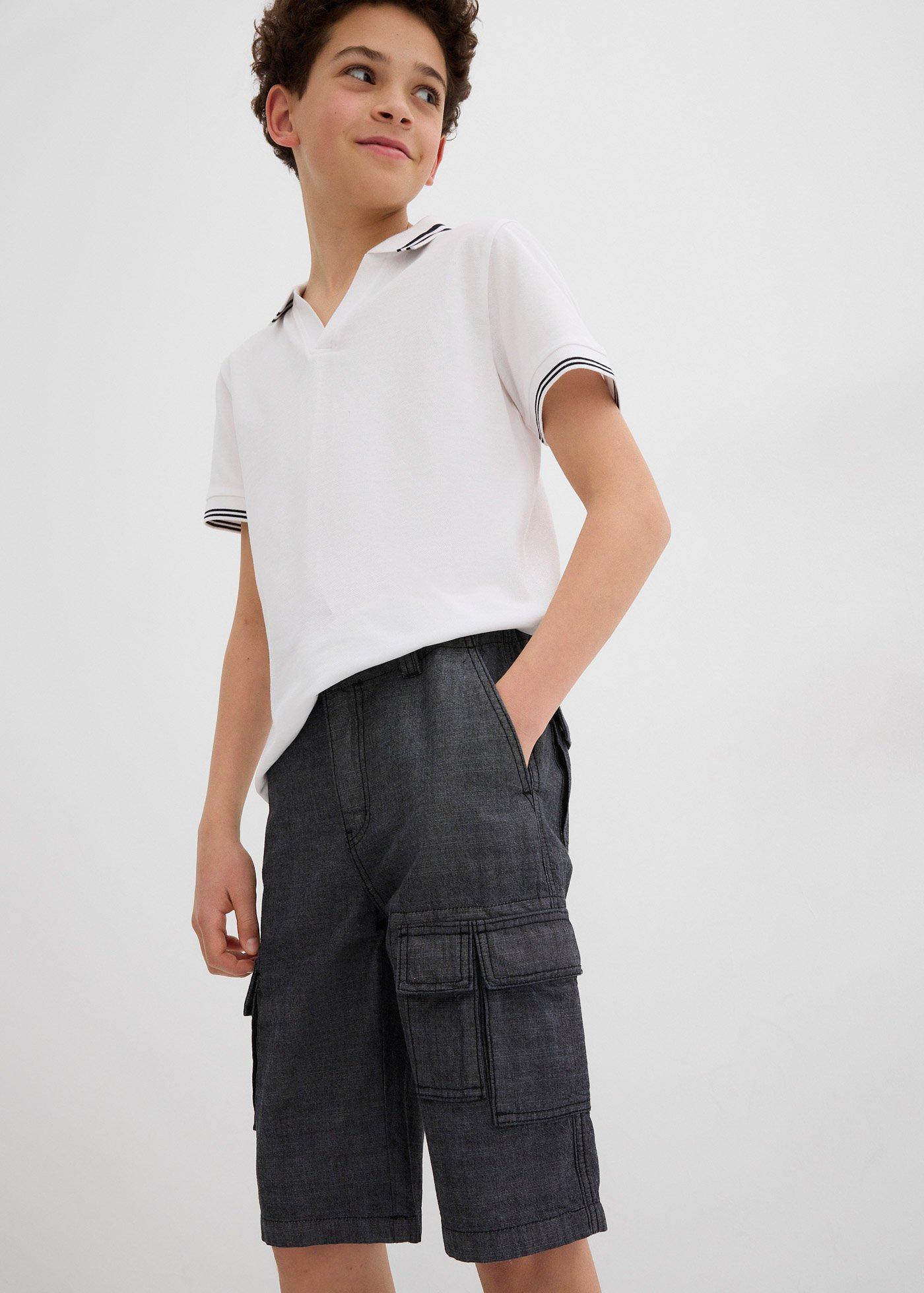 Szorty bojówki Chambray, Regular Fit - Bonprix