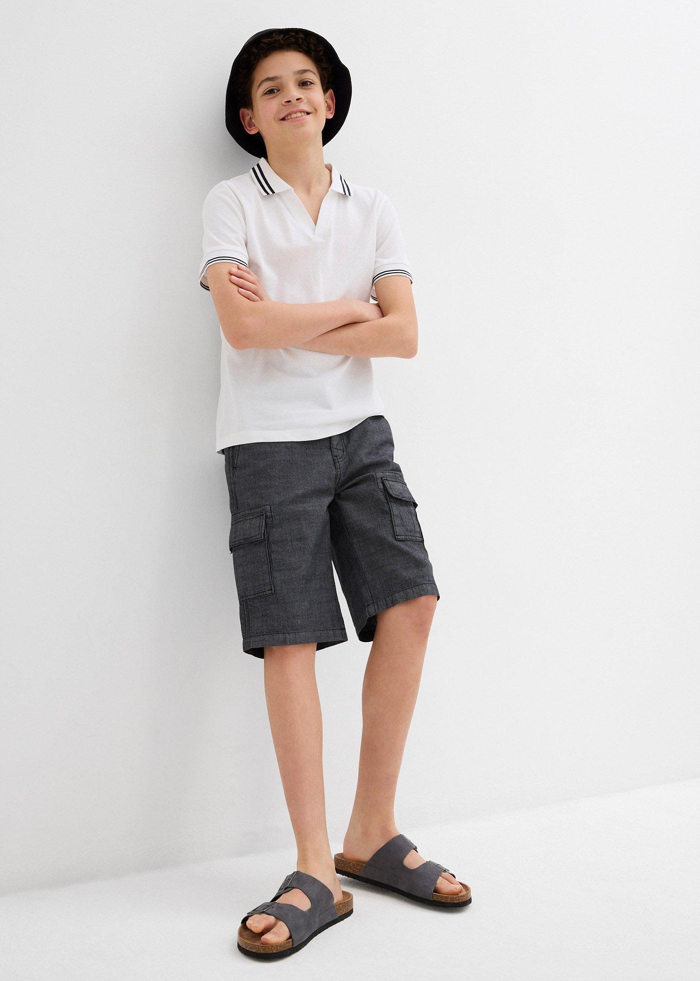 Szorty bojówki Chambray, Regular Fit - Bonprix