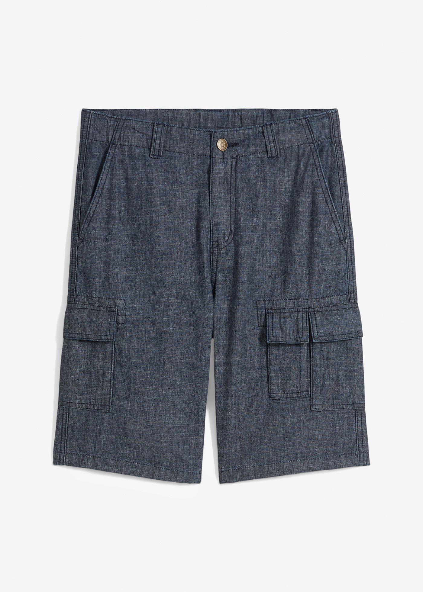 Szorty bojówki Chambray, Regular Fit - Bonprix