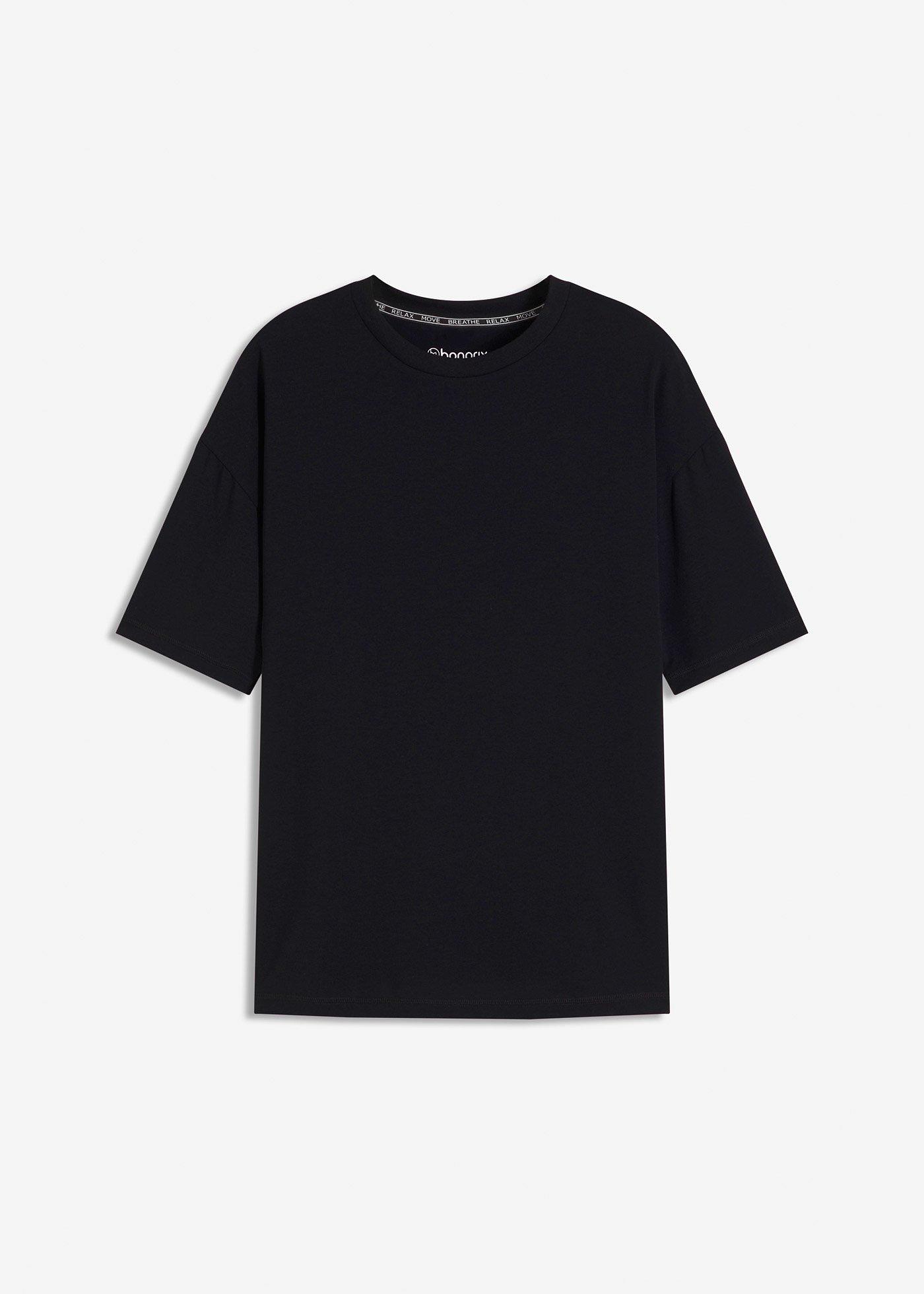 Tricou sport oversized cu bumbac, cu uscare rapidă