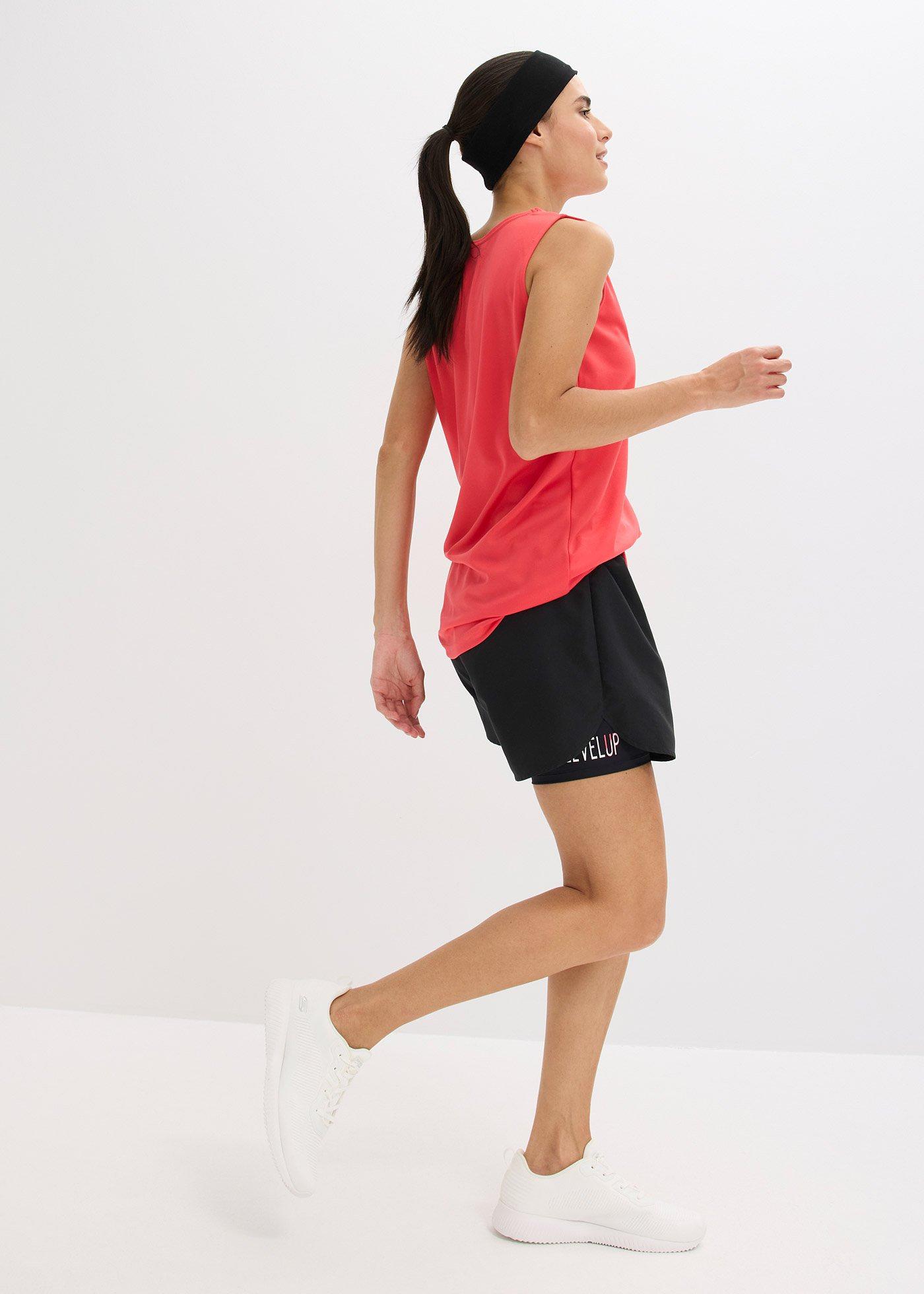 Ultralekkie szorty sportowe 2w1 - Bonprix