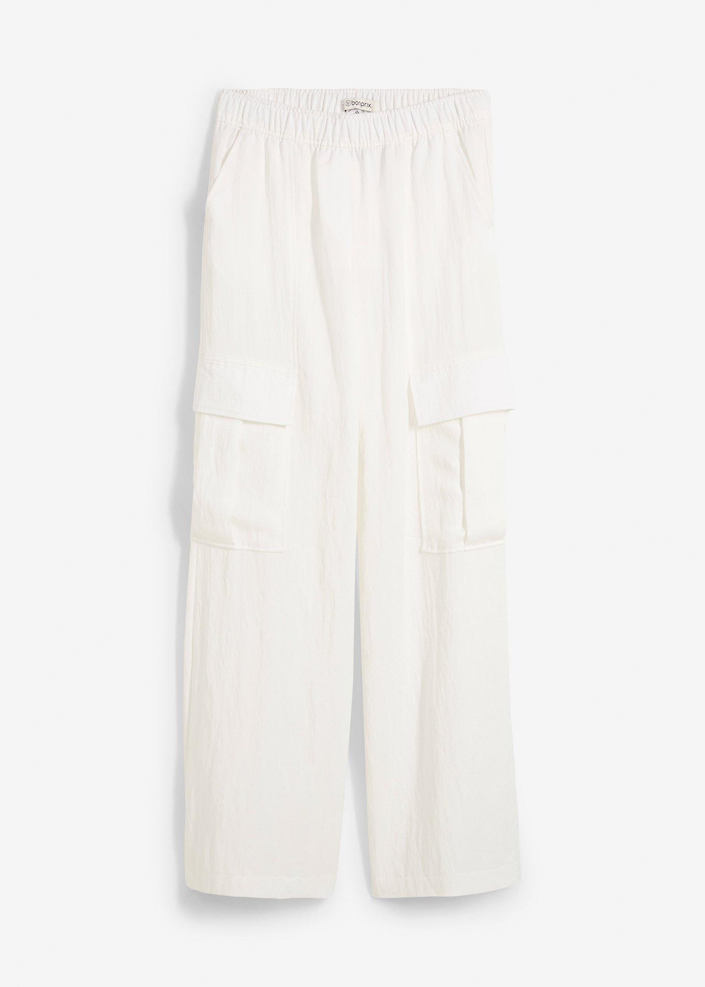 Pantalon cargo fluide en Lyocell mélangé