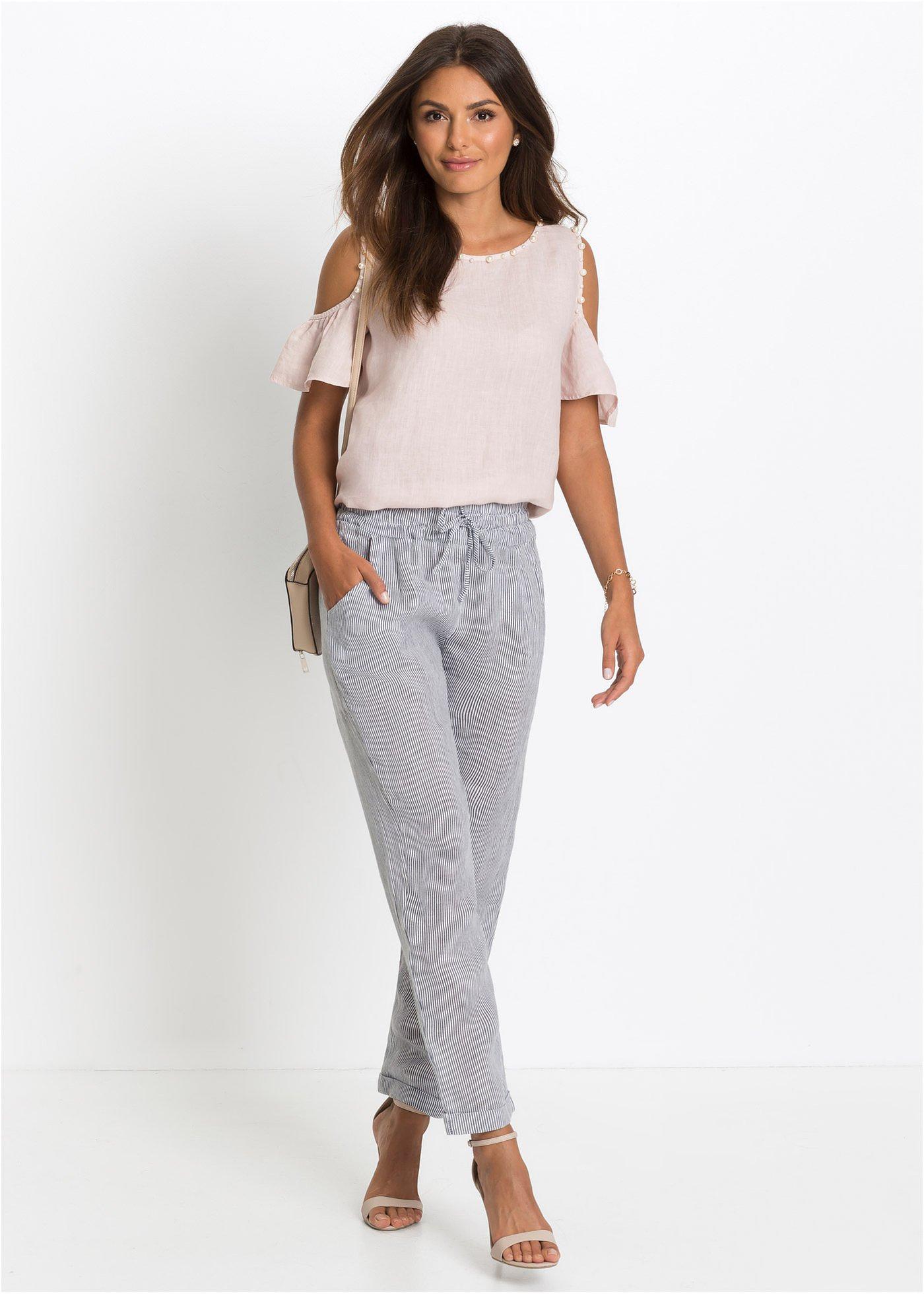 Spodnie lniane - Bonprix