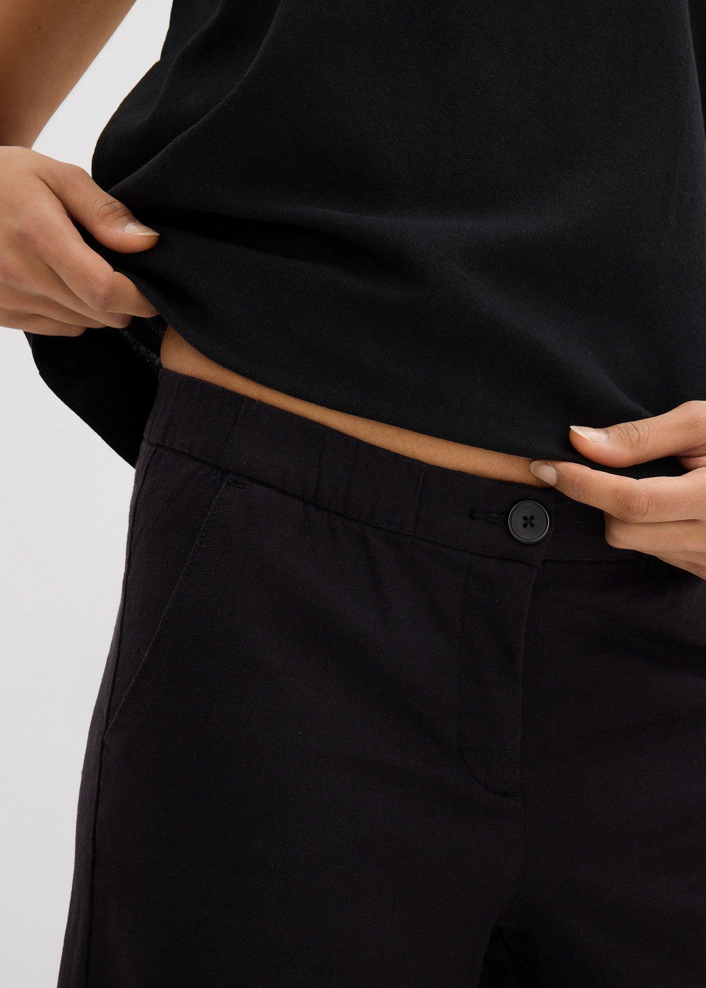 Spodnie culotte z z elastyczną gumką w talii z mieszanki wiskozy - Bonprix