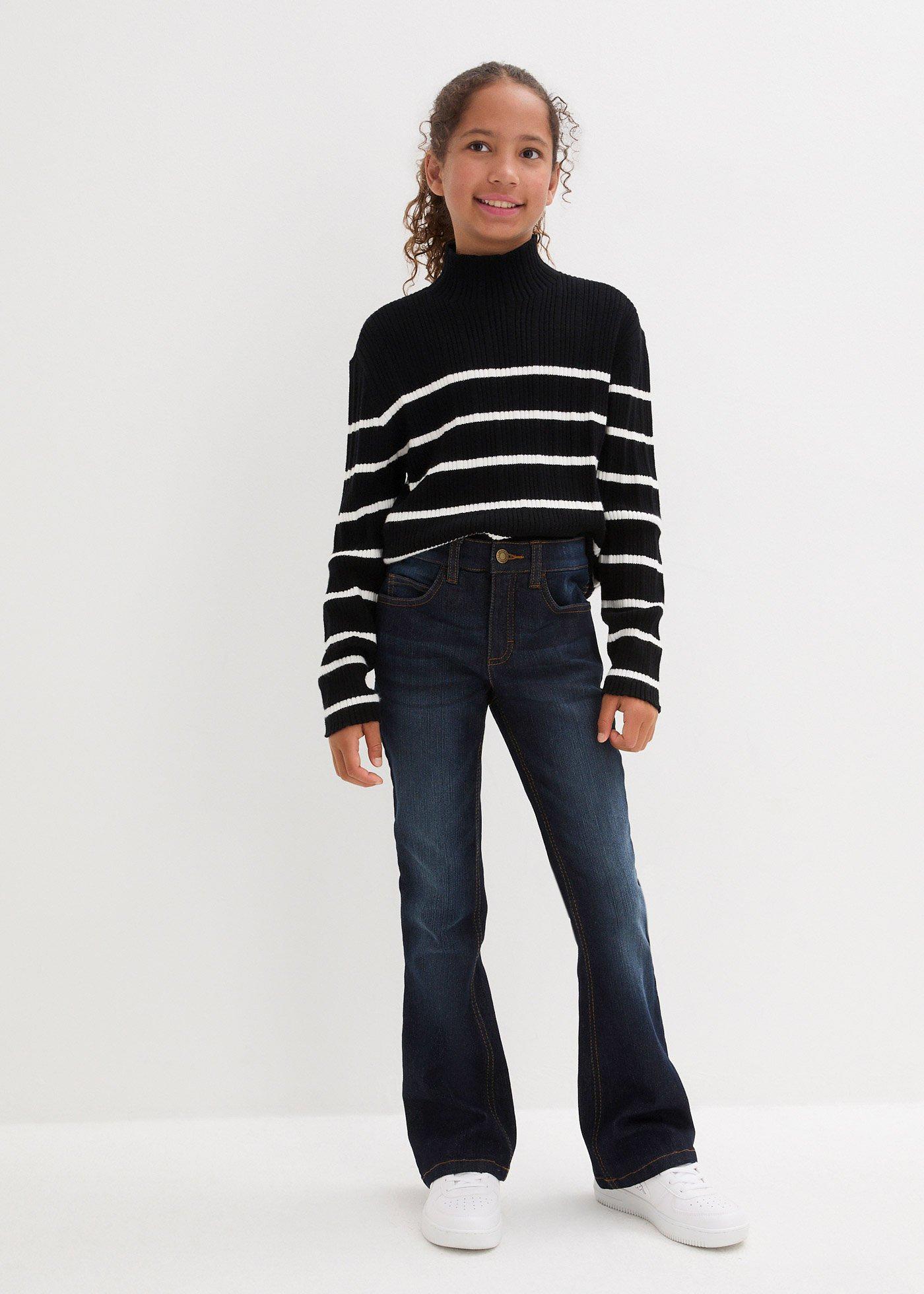 Dżinsy flared, mid waist - Bonprix