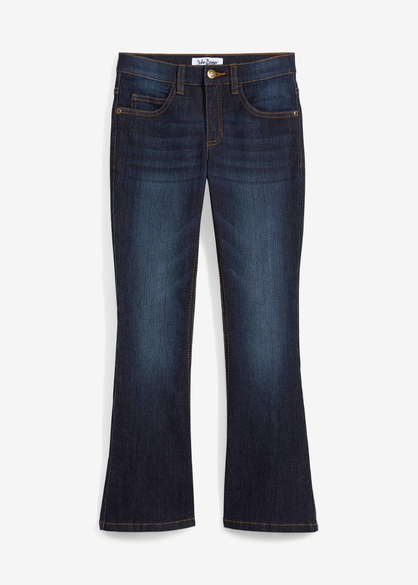 Dżinsy flared, mid waist - Bonprix
