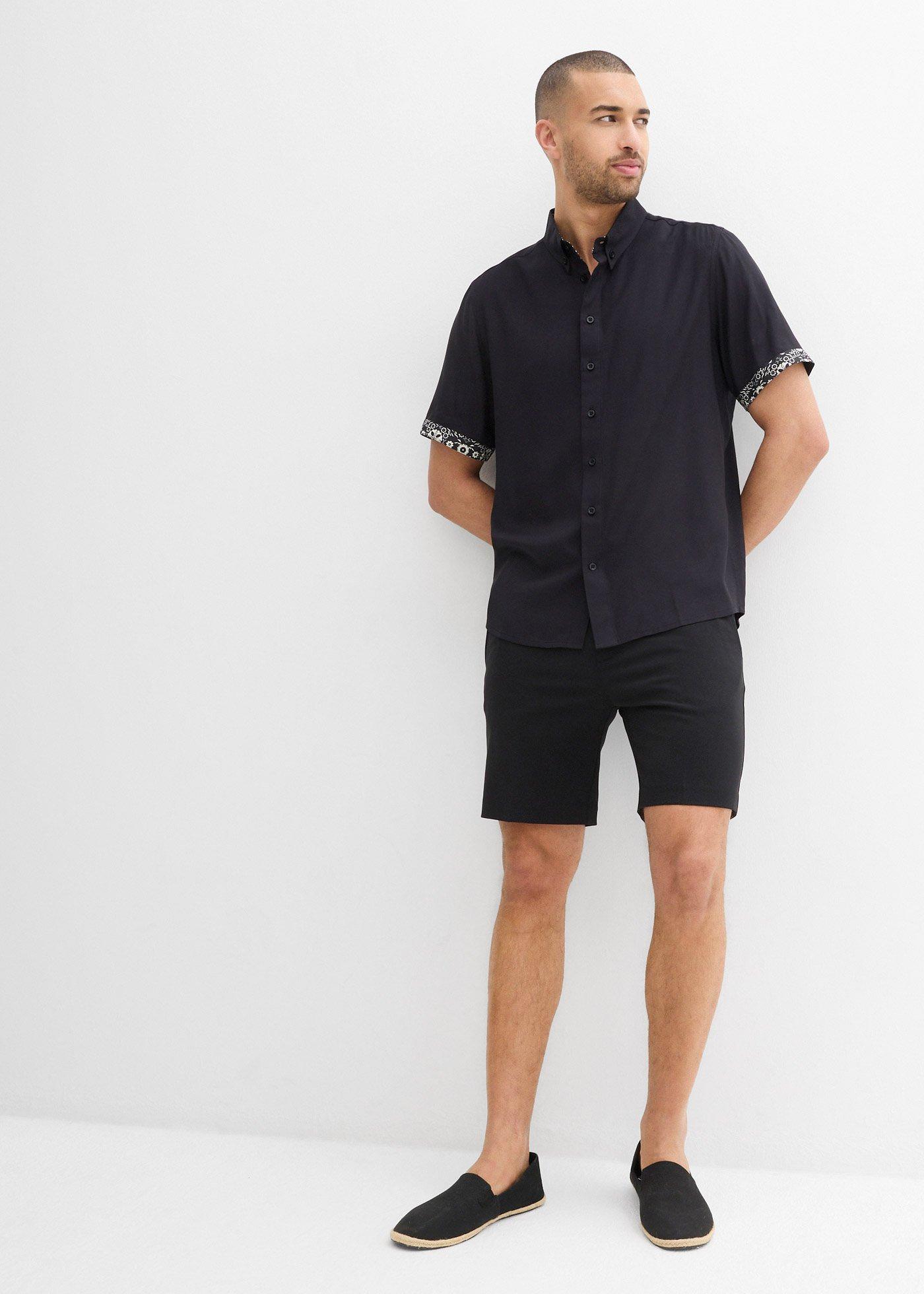 Koszula z krótkim rękawem z wiskozy, Slim Fit - Bonprix