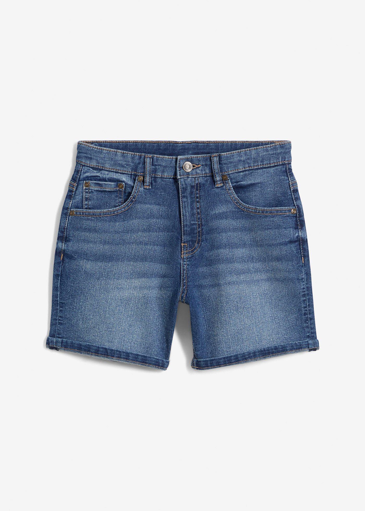 Bermudy dżinsowe mid waist - Bonprix