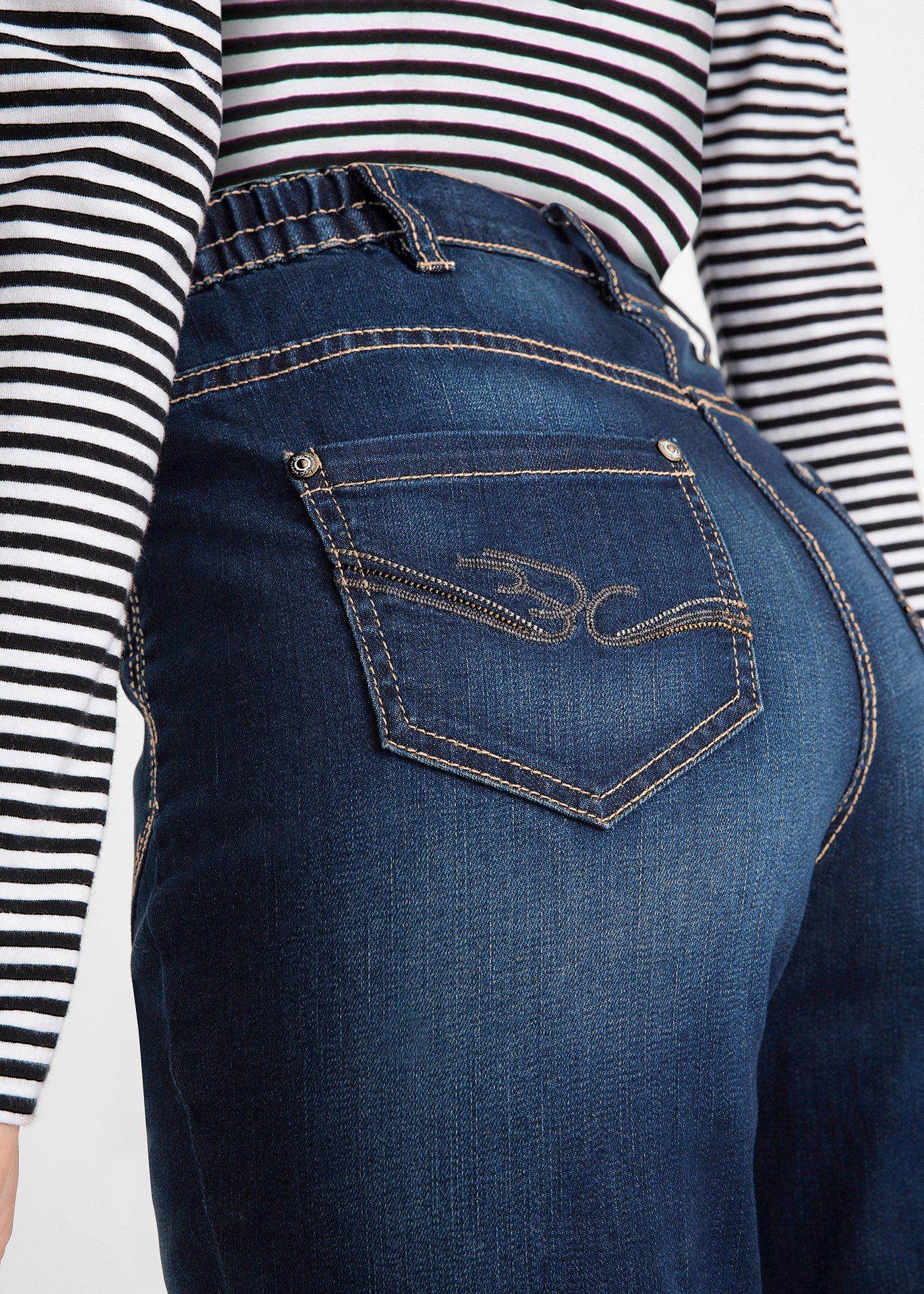 Dżinsy ze stretchem straight, high waist - Bonprix