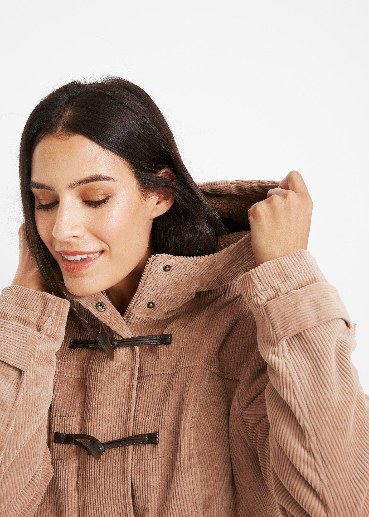 Płaszcz budrysówka sztruksowy, ocieplany - Bonprix