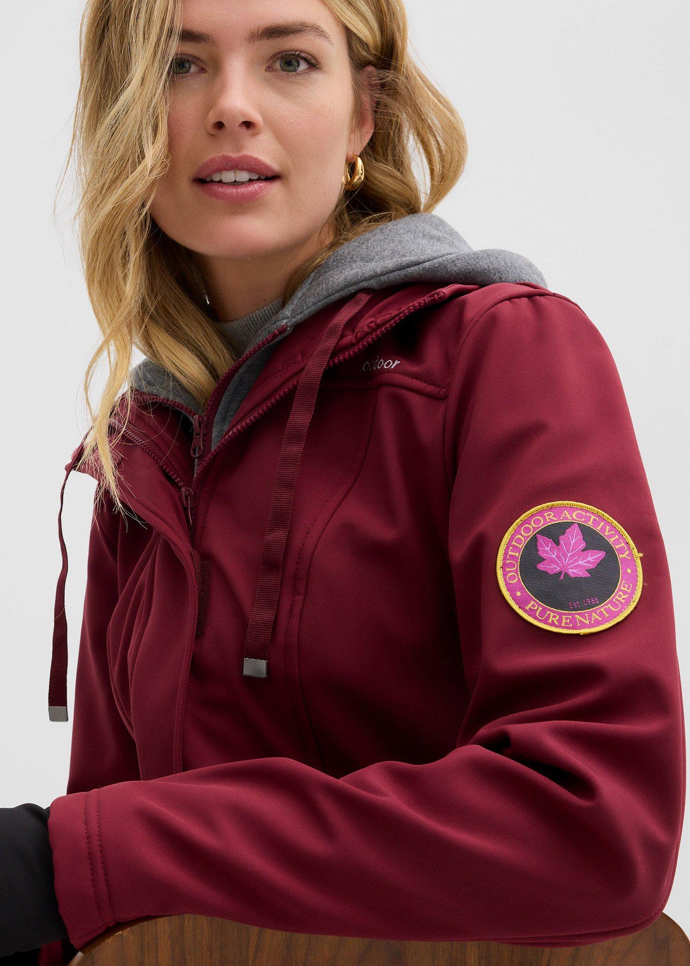 Długa kurtka softshell w optyce 2 w 1, z hydrofobowego materiału - Bonprix