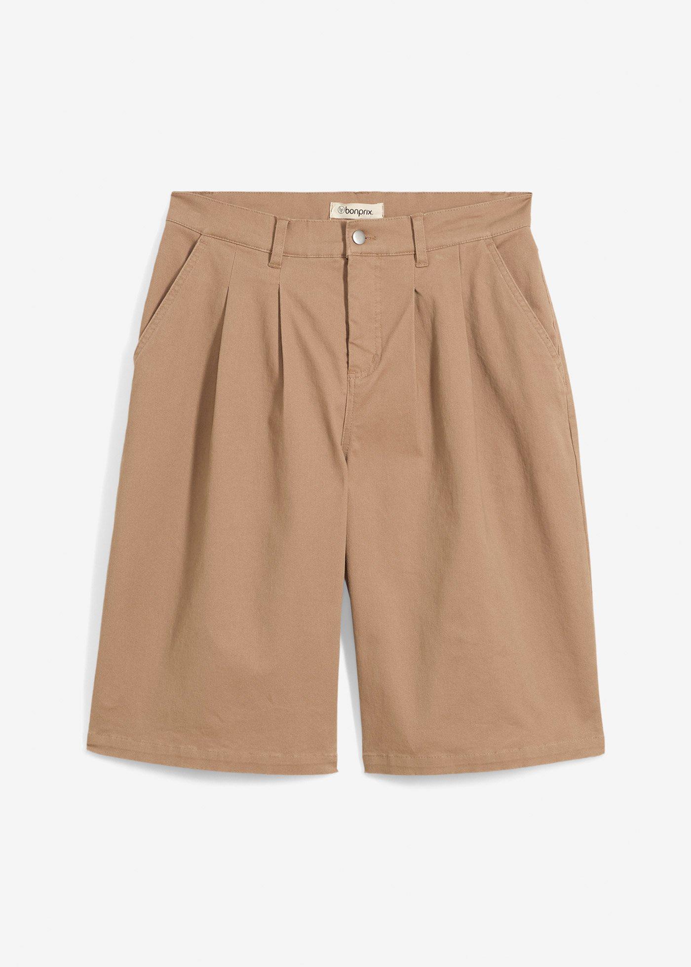 Bermude lungi din amestec elastic de bumbac