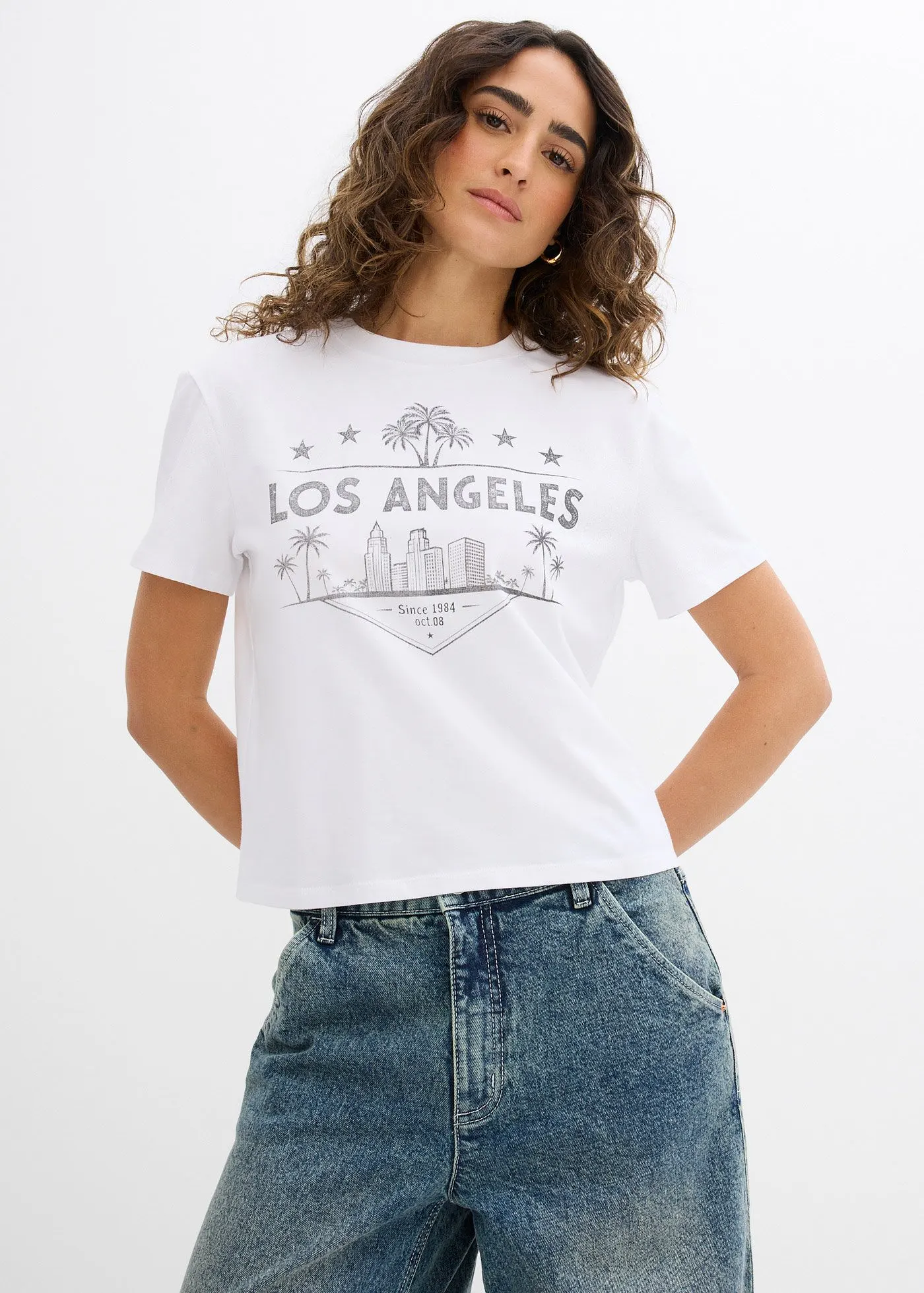 Футболка Bonprix Verkürztes из трикотажа