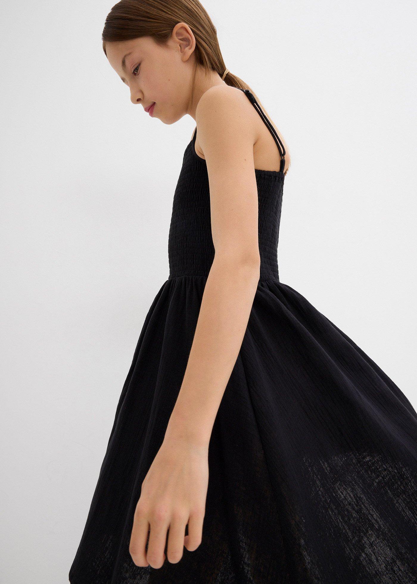 Sukienka na ramiączkach z przewiewnego muślinu - Bonprix