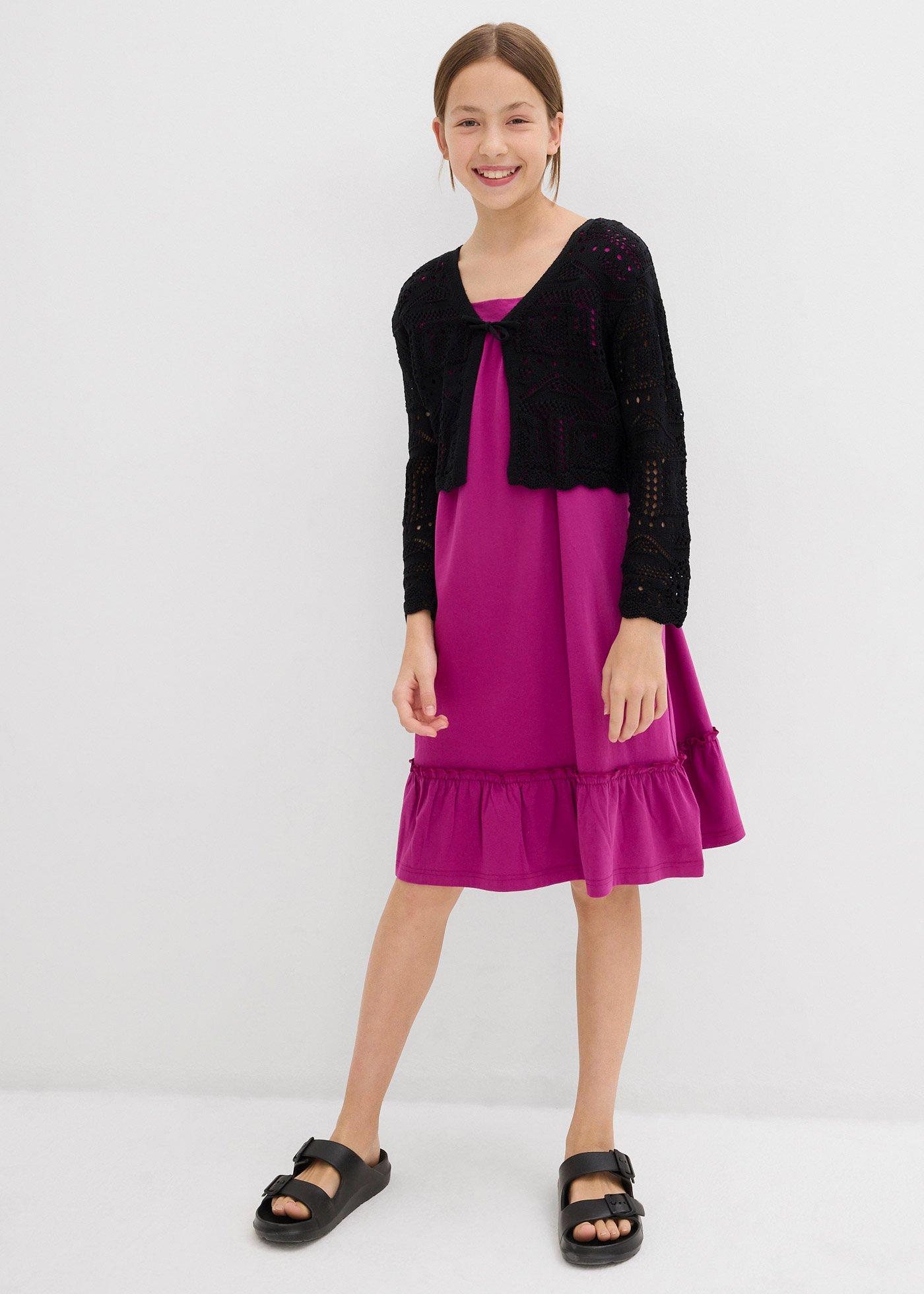 Sukienka z dżerseju z elastycznej mieszanki bawełny organicznej - Bonprix