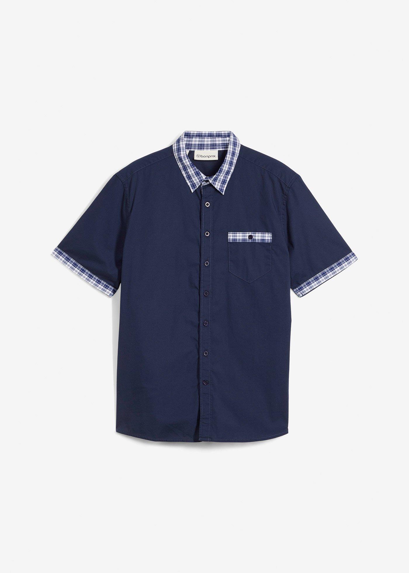 Overhemd van katoen met korte mouwen