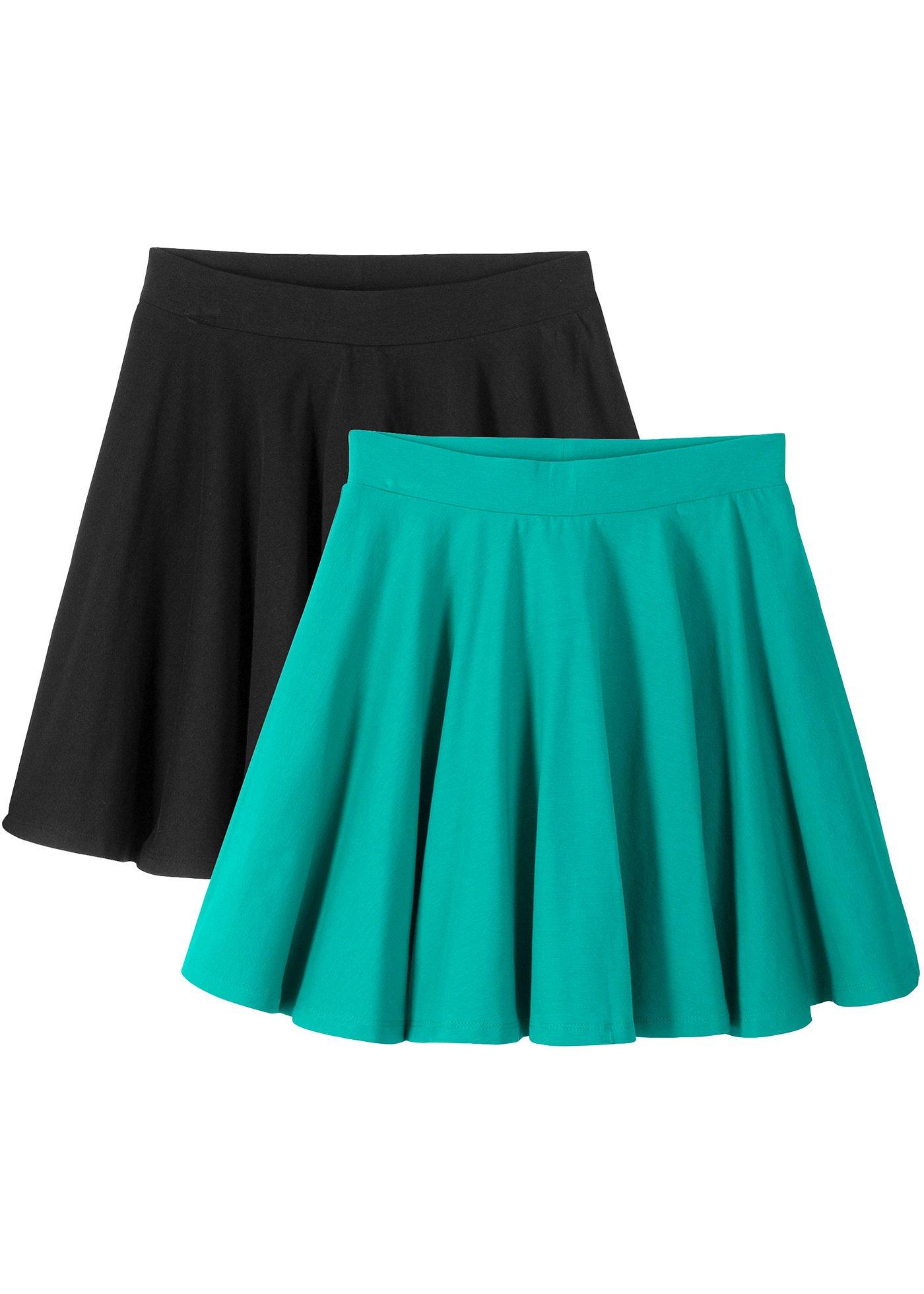 Spódnica z dżerseju z bawełny organicznej (2 szt.) - Bonprix