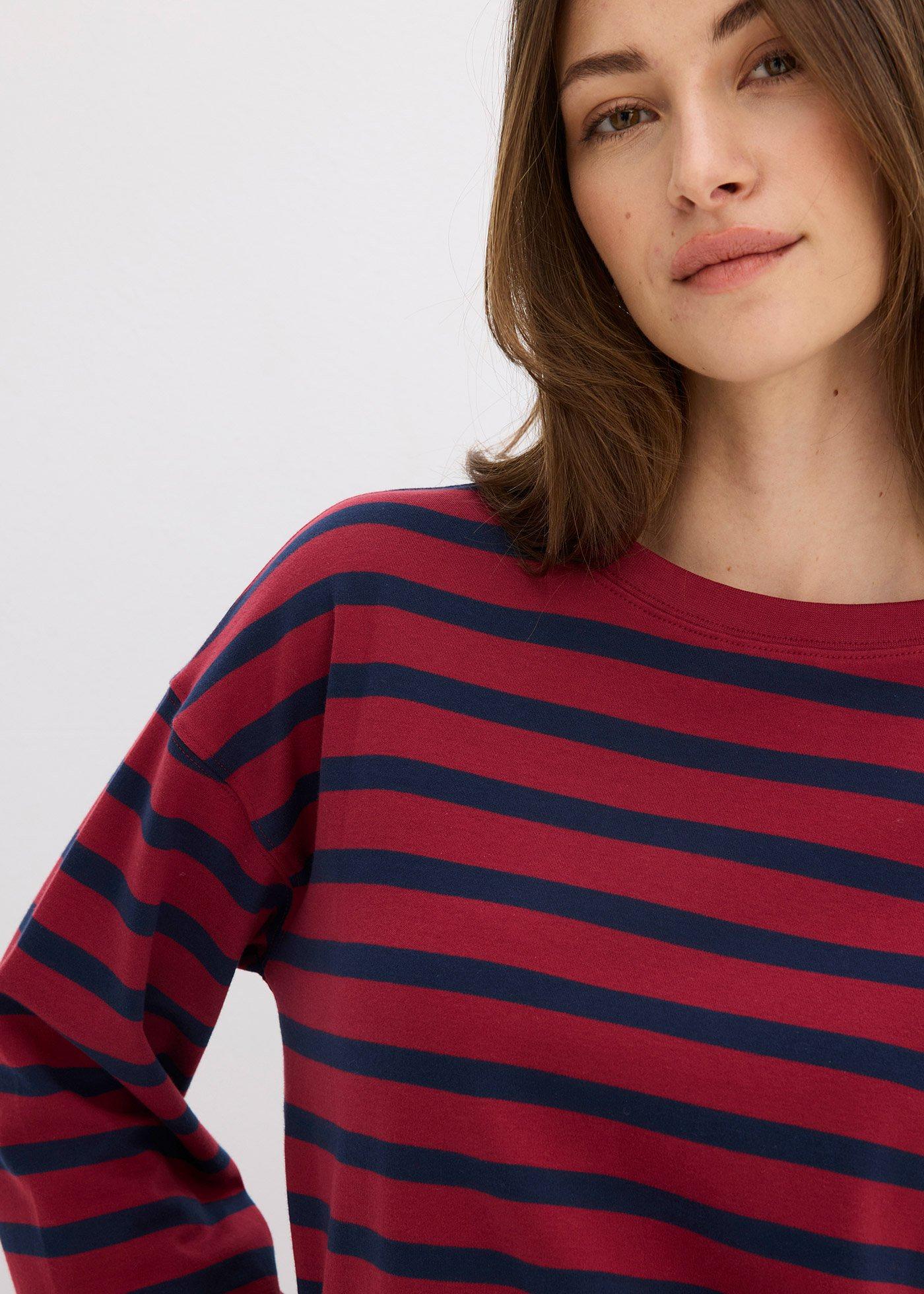 Shirt w paski z czystej bawełny organicznej - Bonprix