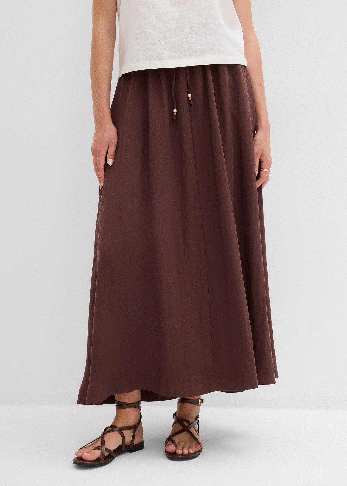 Spódnica maxi z lejącej mieszanki wiskozy - Bonprix