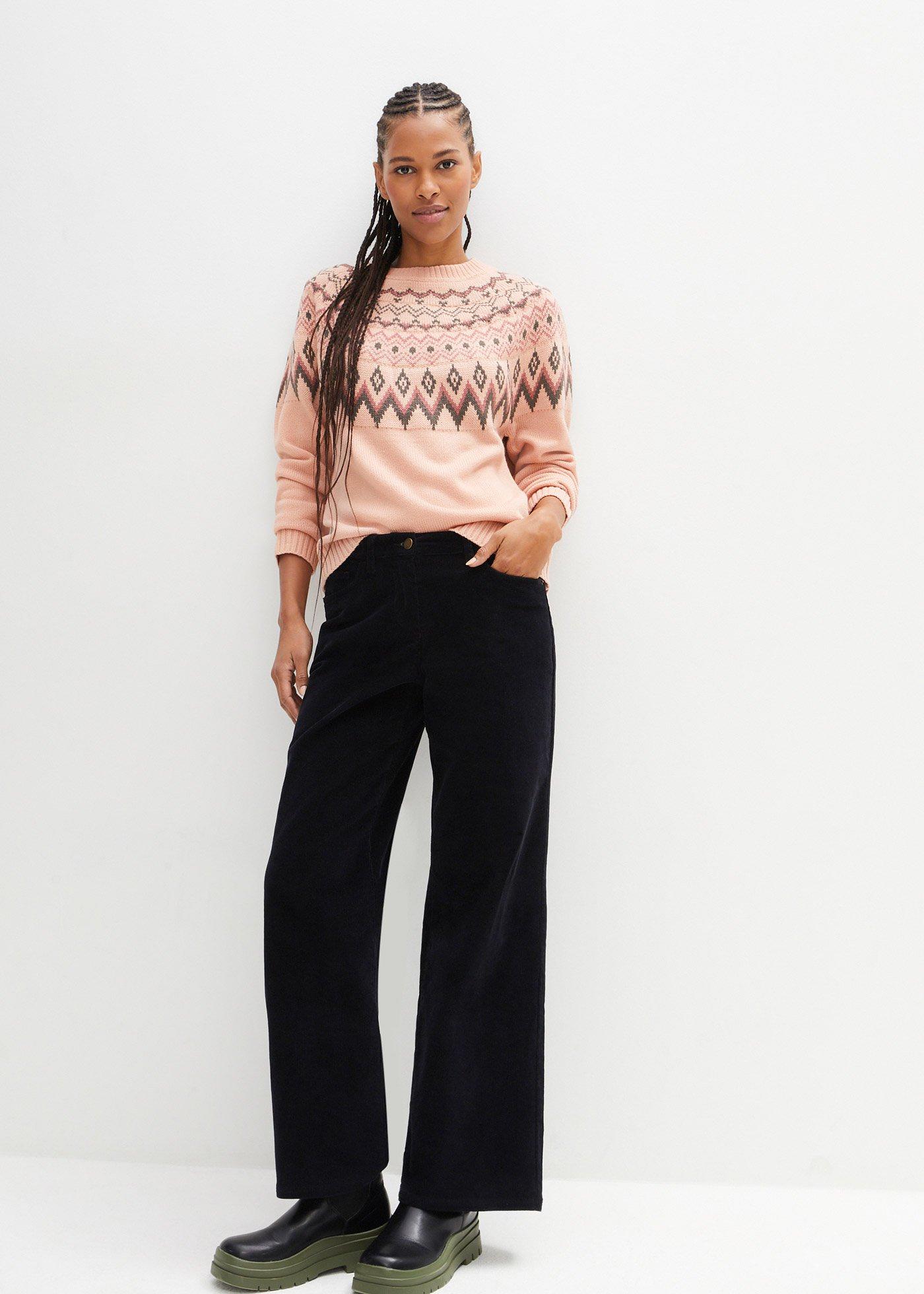 Spodnie sztruksowe w stylu Marlena - Bonprix