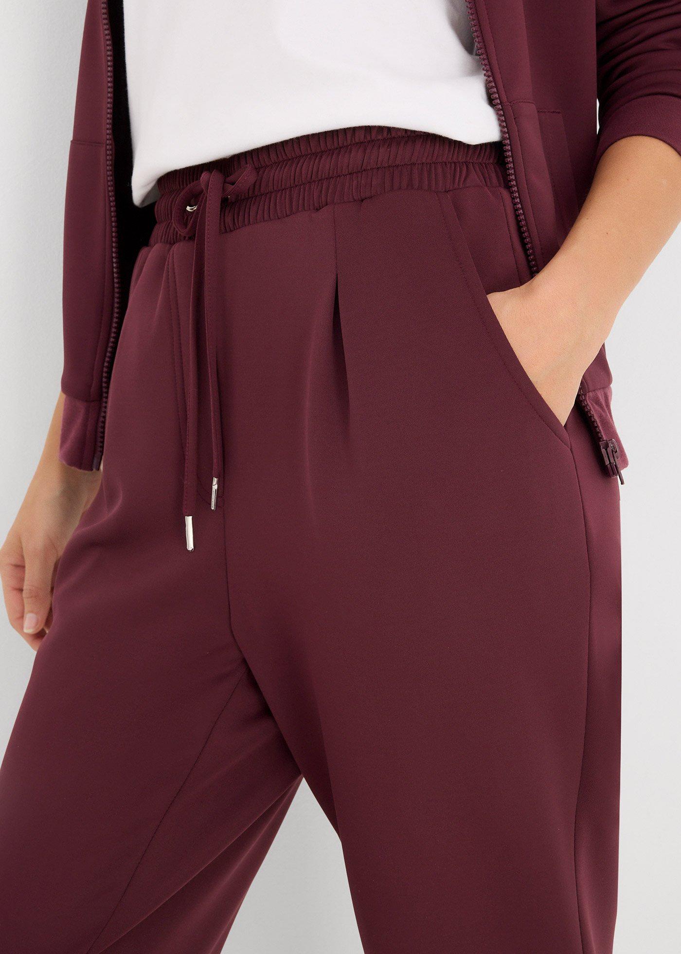 Spodnie chino z materiału scuba - Bonprix
