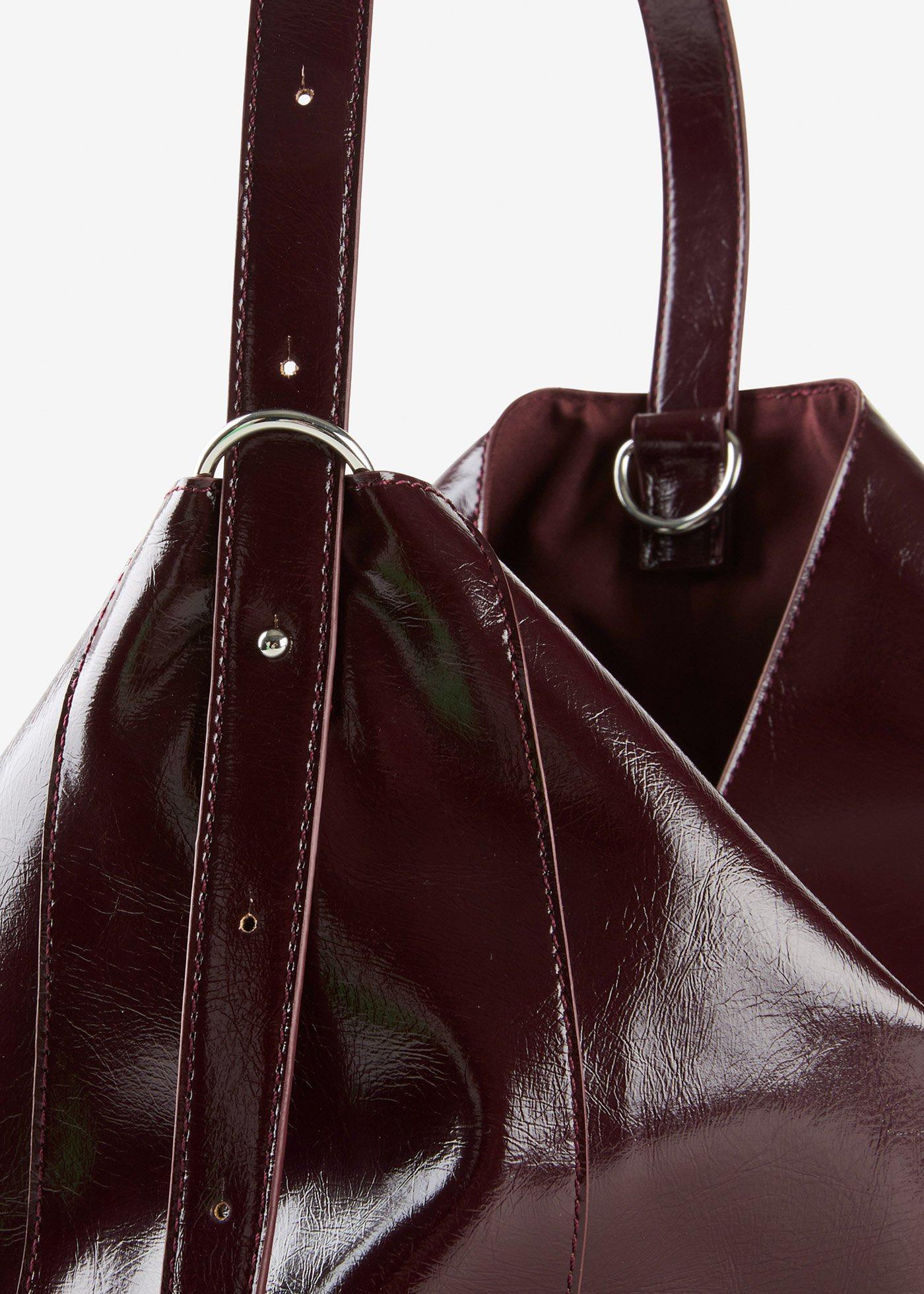 Torba typu shopper z błyszczątej imitacji skóry - Bonprix
