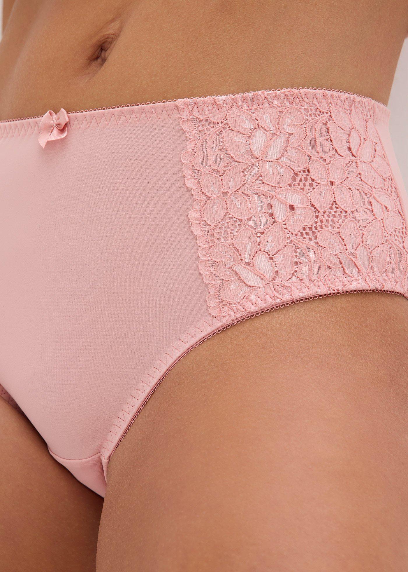 Figi maxi z delikatną koronką (2 pary) - Bonprix