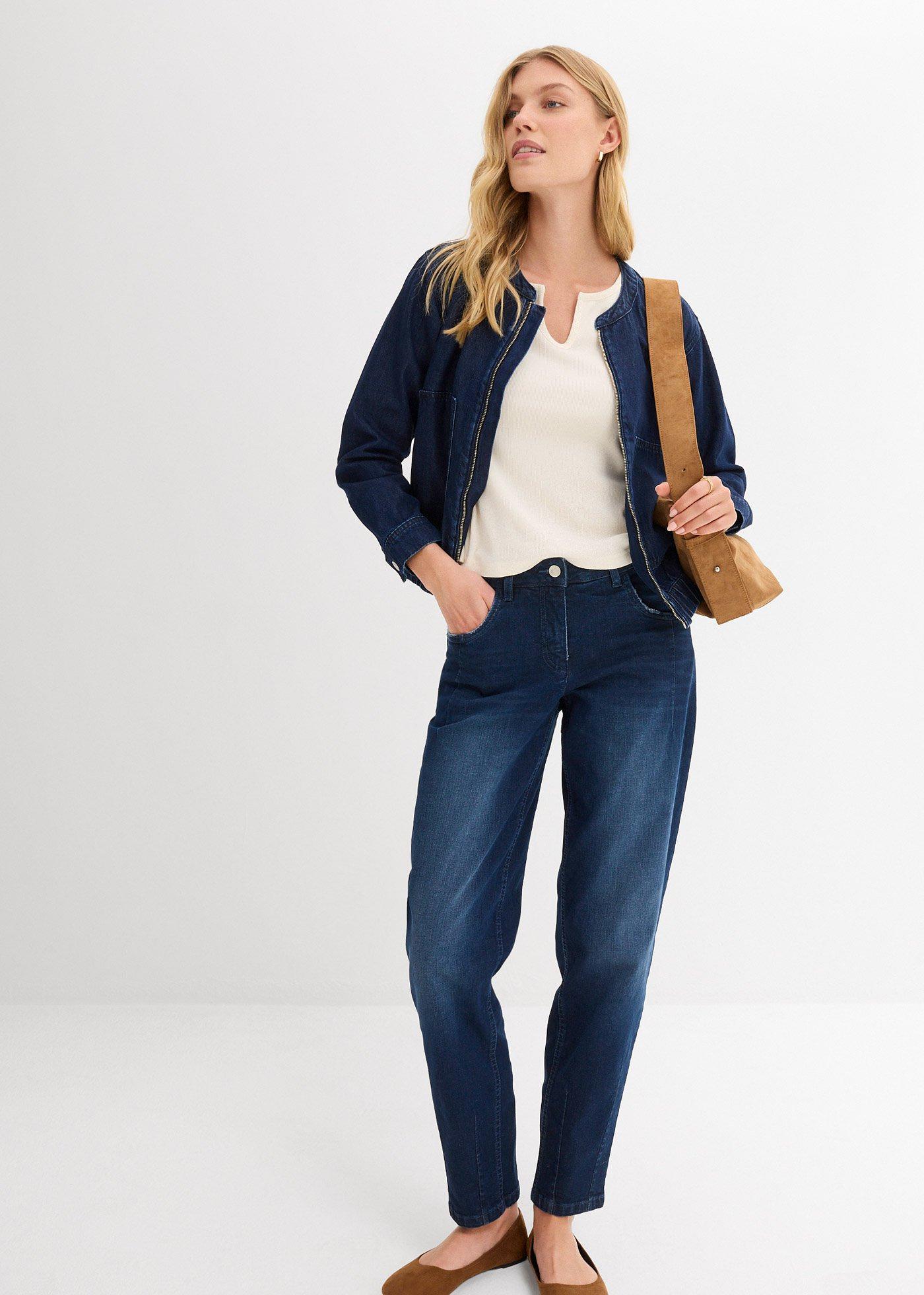 Dżinsy typu barrel, mid waist - Bonprix