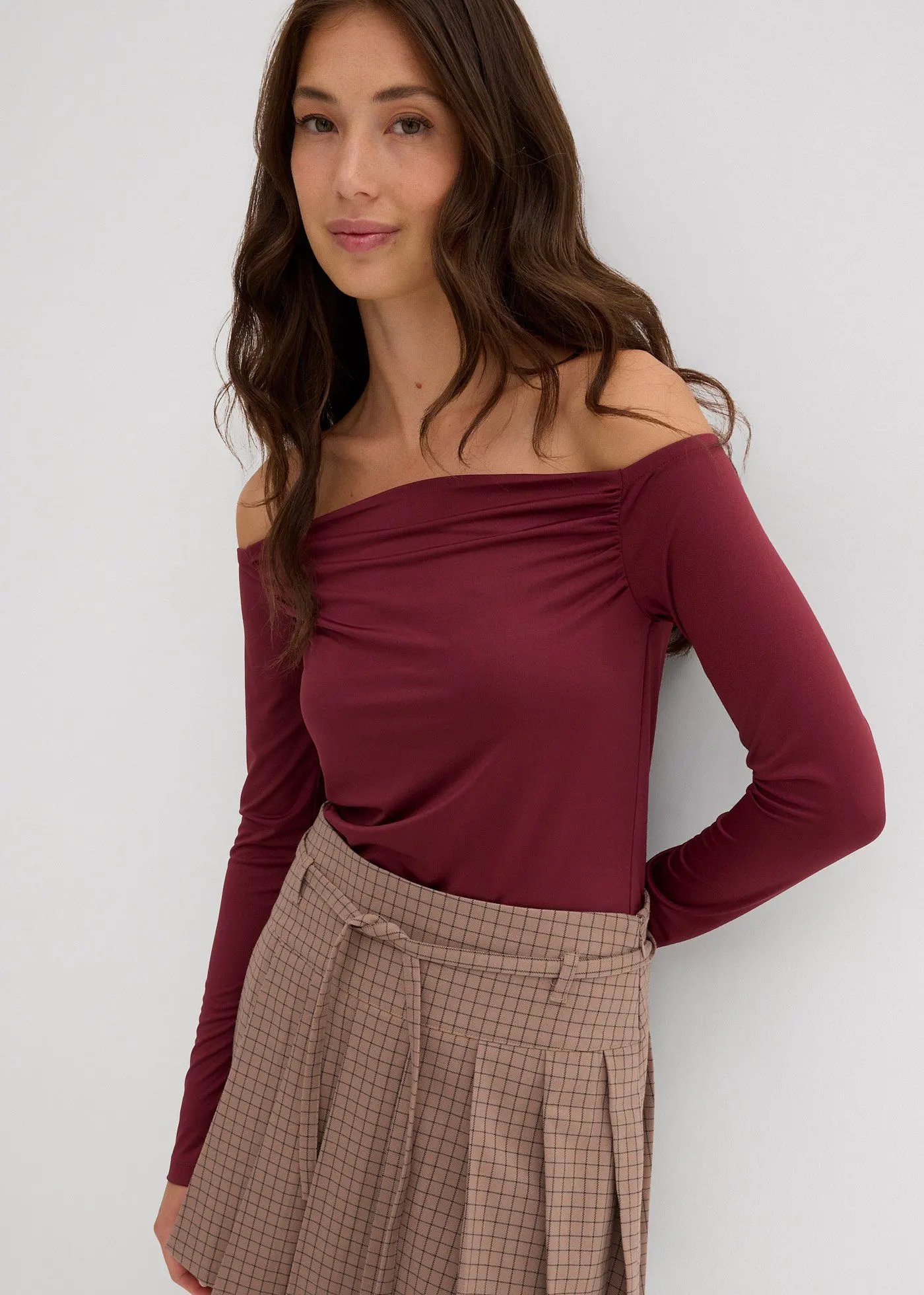 Футболка Bonprix Carmenshirt из трикотажа leichtem